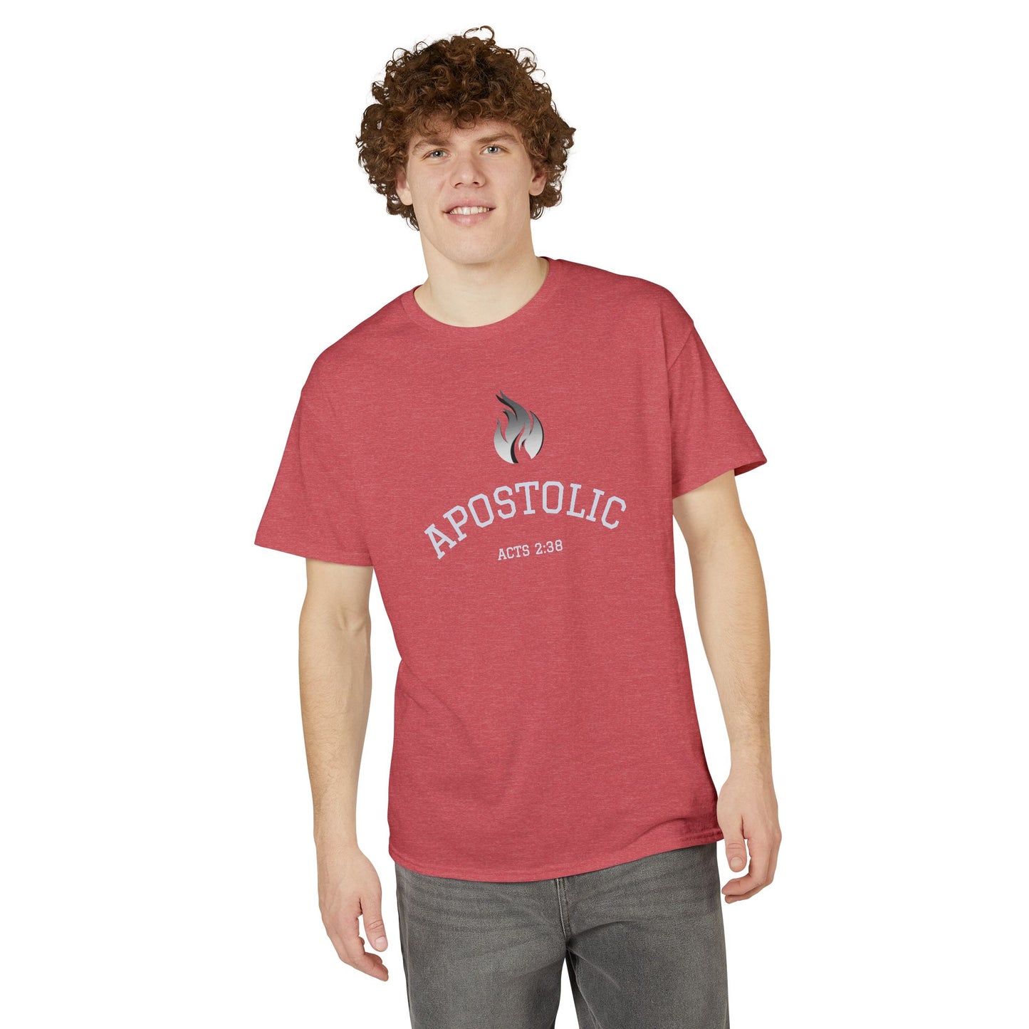 Apostolic T-Shirt - Acts 2:38 Flame Graphic Christian Tee