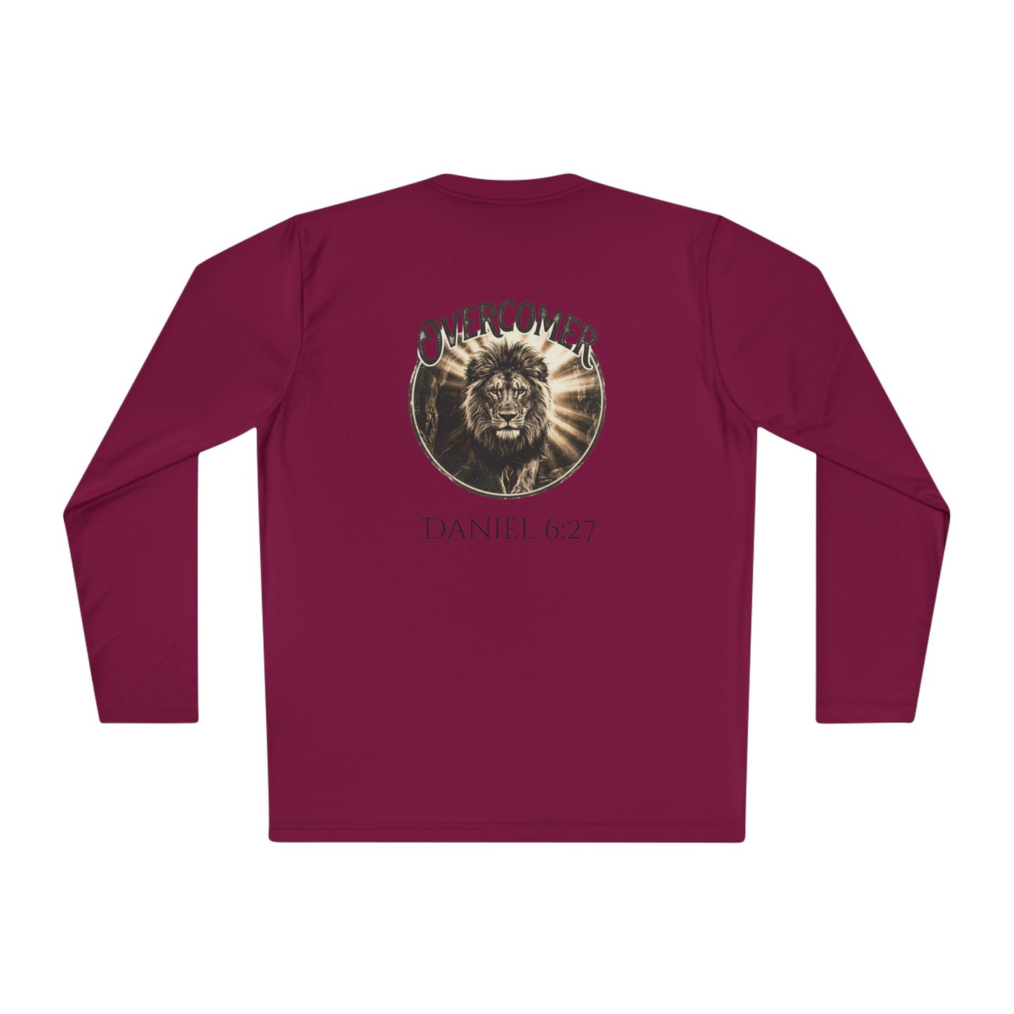 Overcomer Long Sleeve Tee — Daniel 6:27
