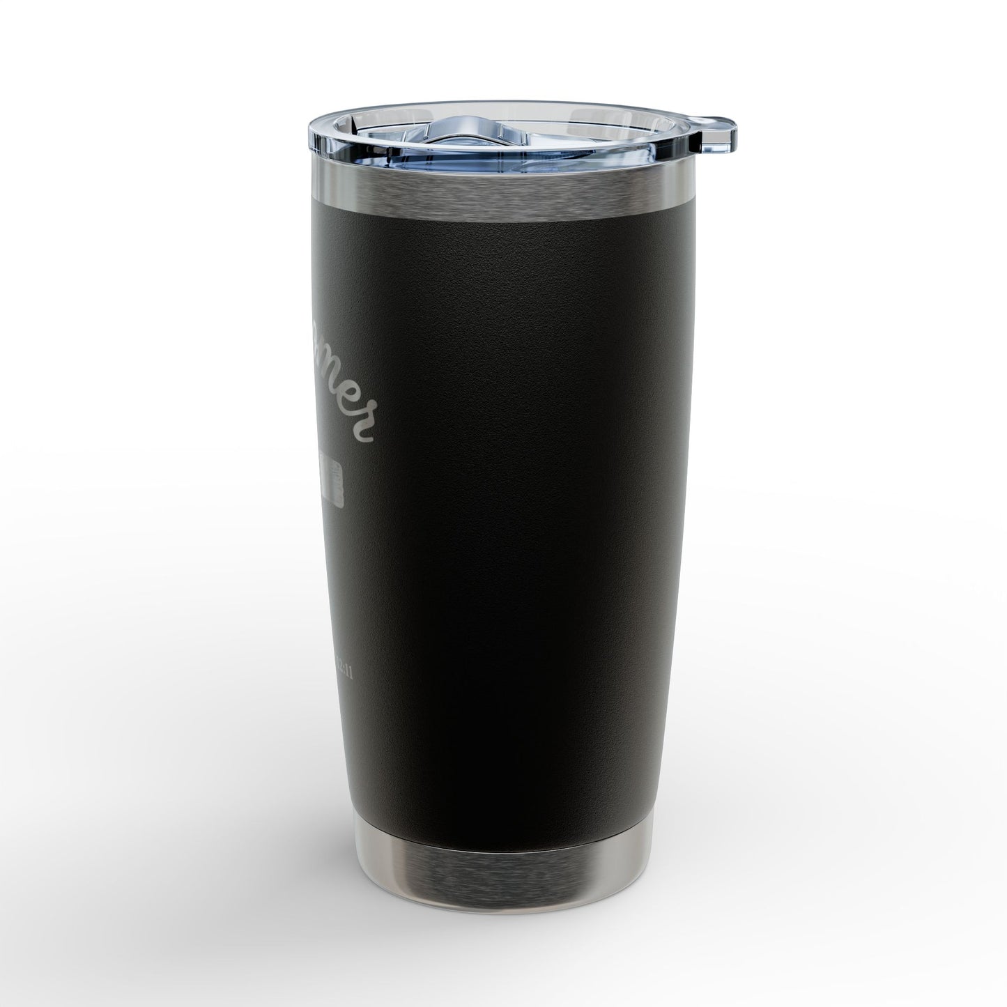 Overcomer Cross Engraved Tumbler – 20oz Inspirational Travel Mug (Revelation 12:11)