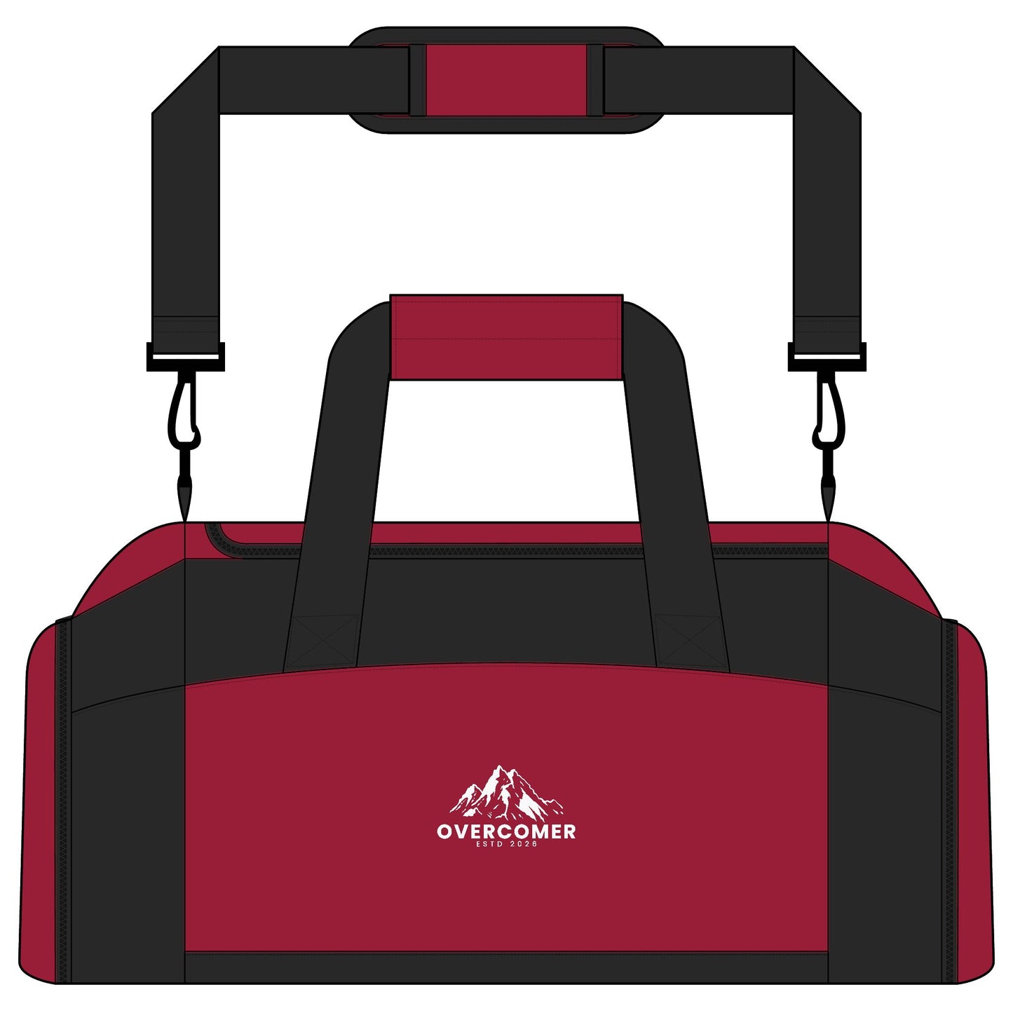 Overcomer Mountain Logo Gym Bag – Durable Athletic Duffel for Travel & Workouts