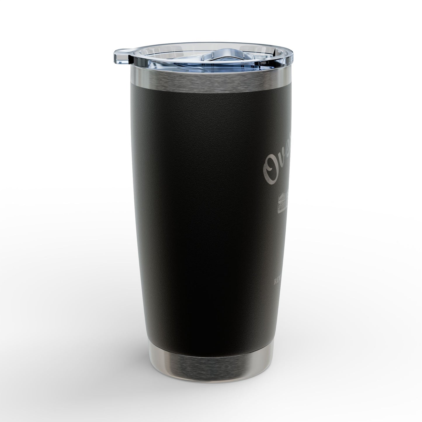 Overcomer Cross Engraved Tumbler – 20oz Inspirational Travel Mug (Revelation 12:11)