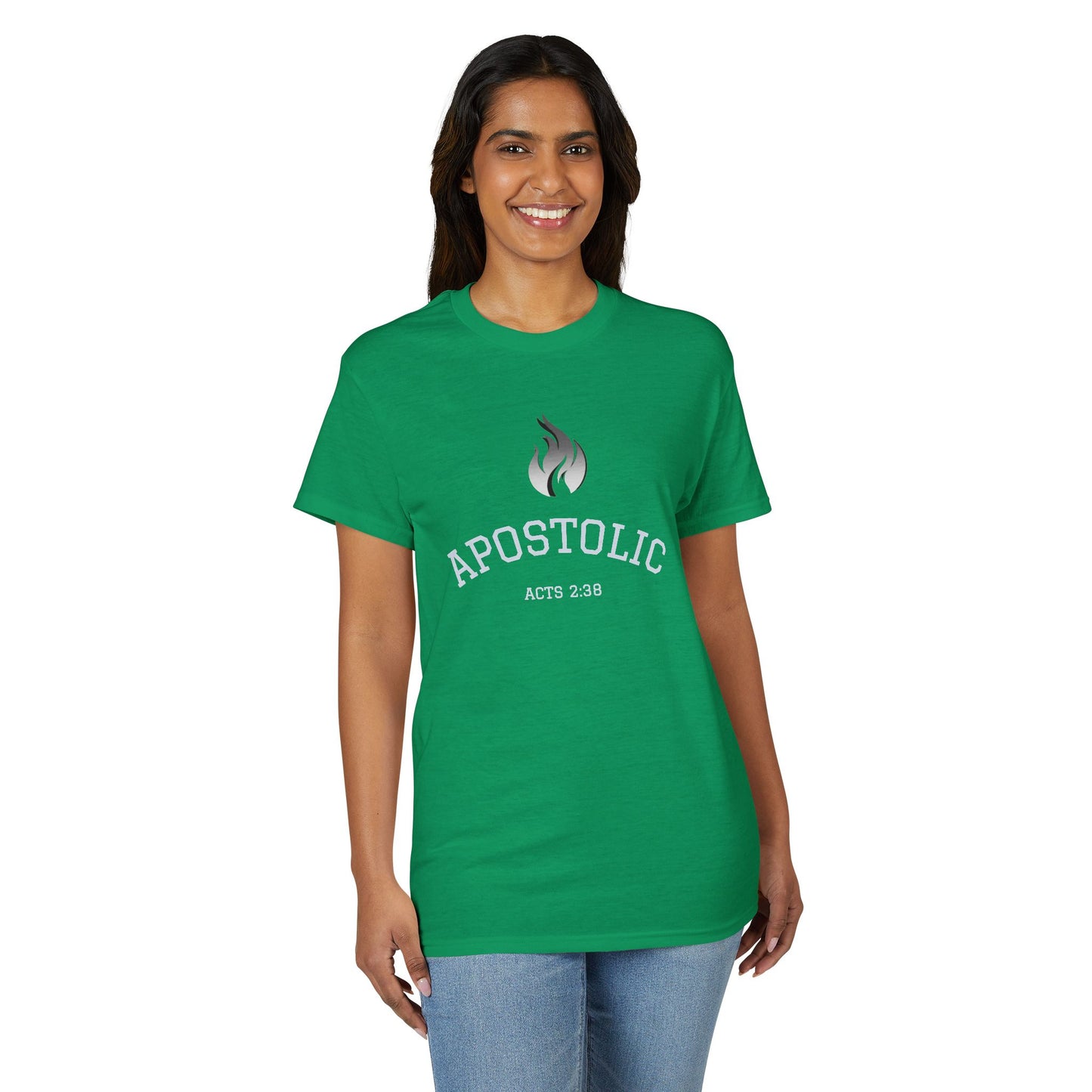 Apostolic T-Shirt - Acts 2:38 Flame Graphic Christian Tee