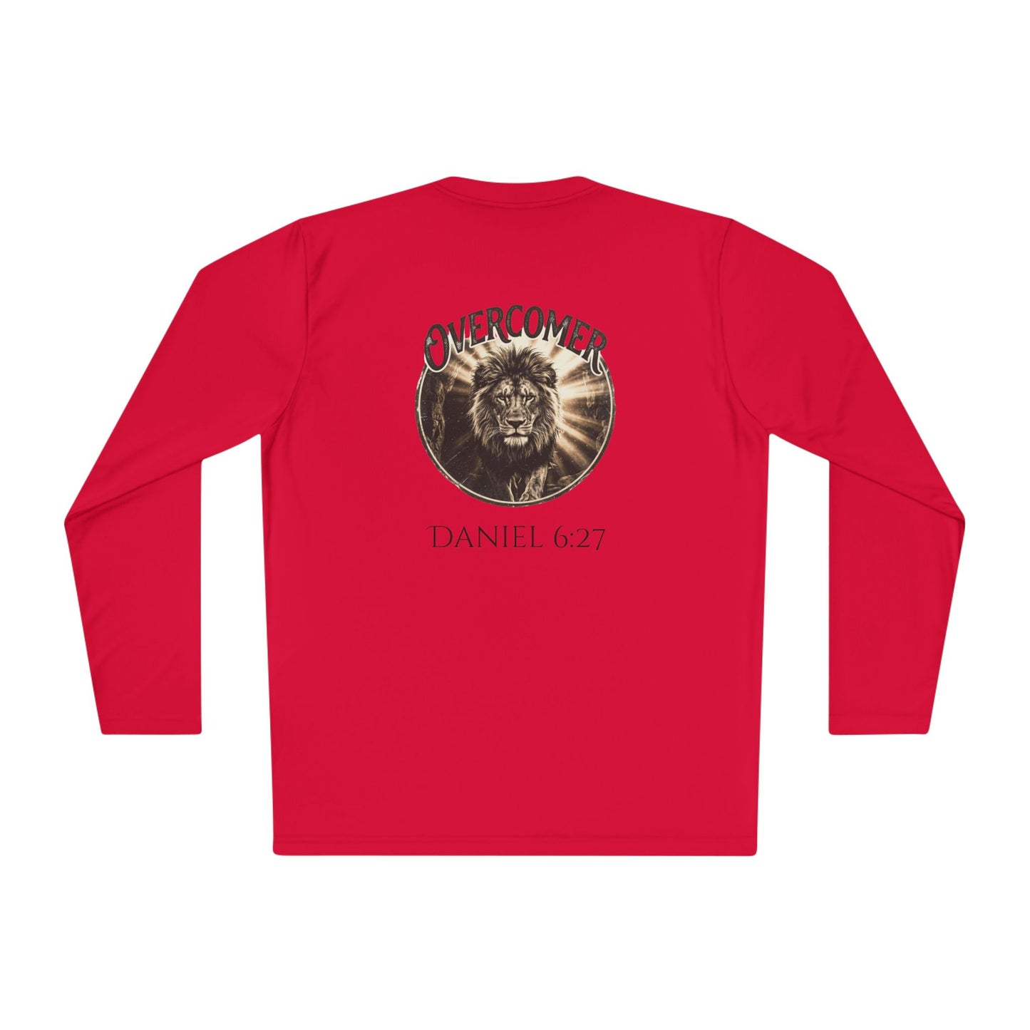 Overcomer Long Sleeve Tee — Daniel 6:27