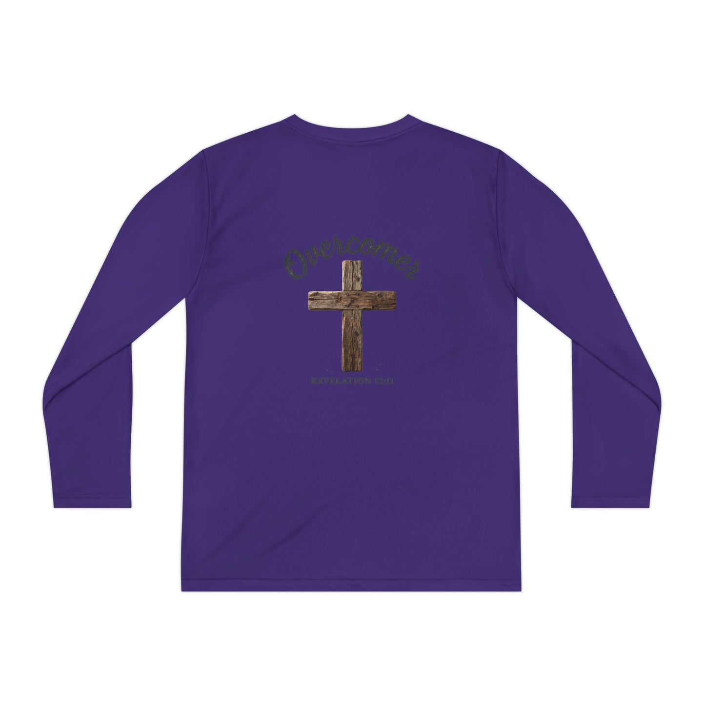 Overcomer Revelation 12:11 Youth Long Sleeve Competitor Tee