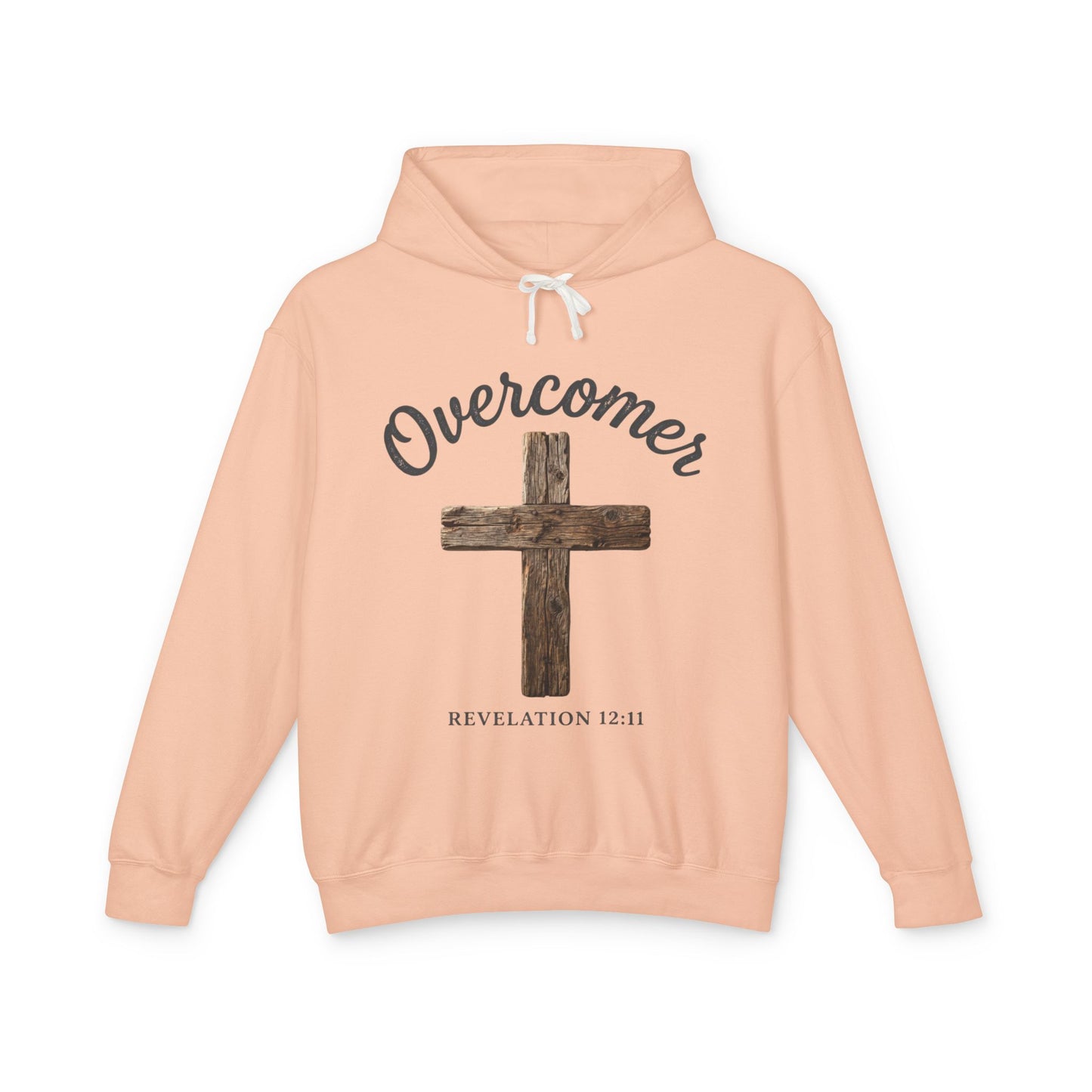 Overcomer Cross Hoodie — Revelation 12:11 Christian Hoodie