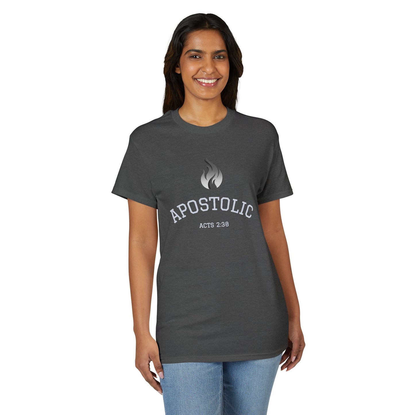 Apostolic T-Shirt - Acts 2:38 Flame Graphic Christian Tee