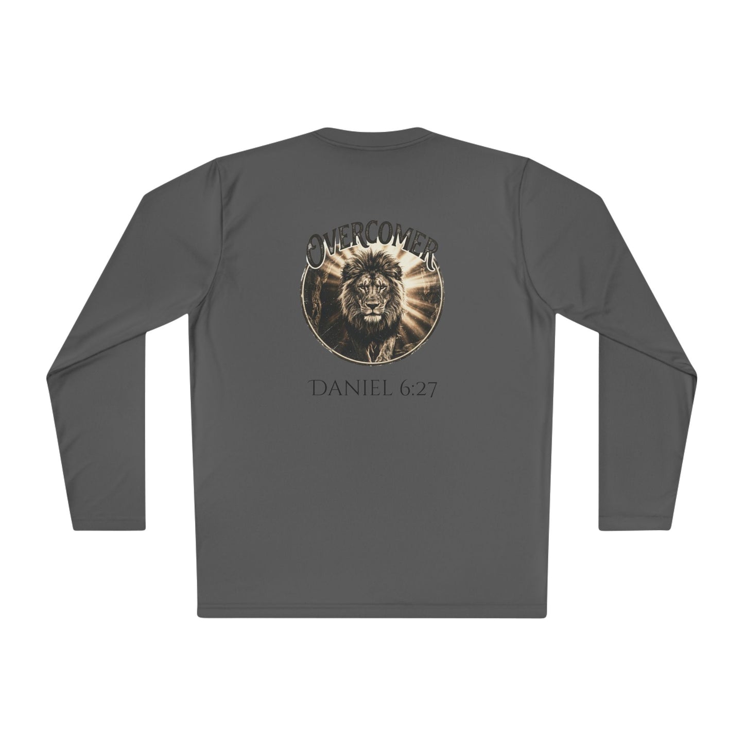 Overcomer Long Sleeve Tee — Daniel 6:27
