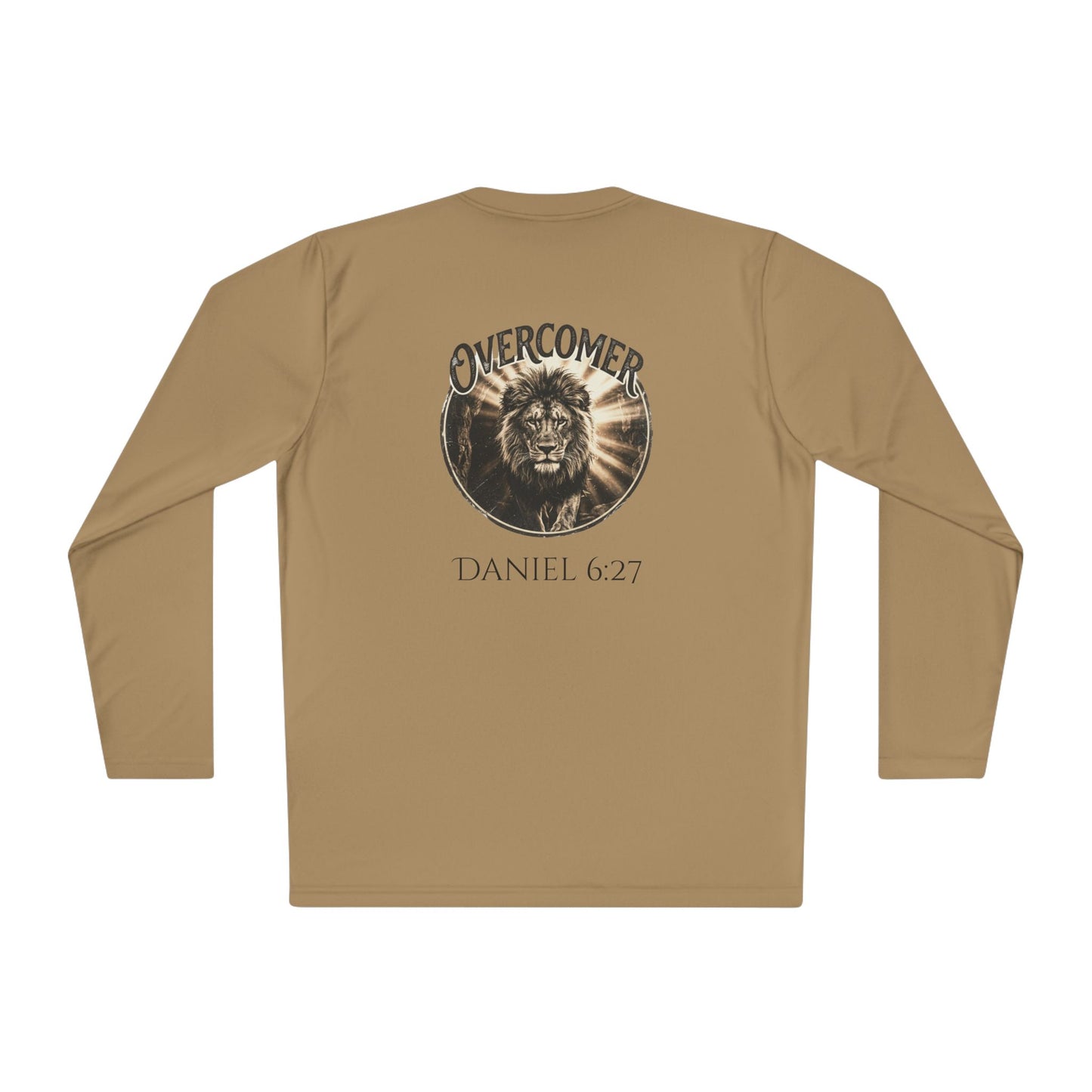 Overcomer Long Sleeve Tee — Daniel 6:27