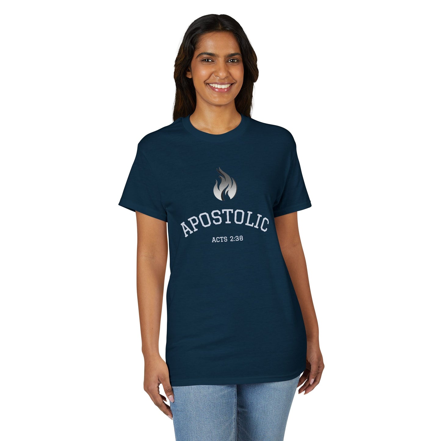 Apostolic T-Shirt - Acts 2:38 Flame Graphic Christian Tee