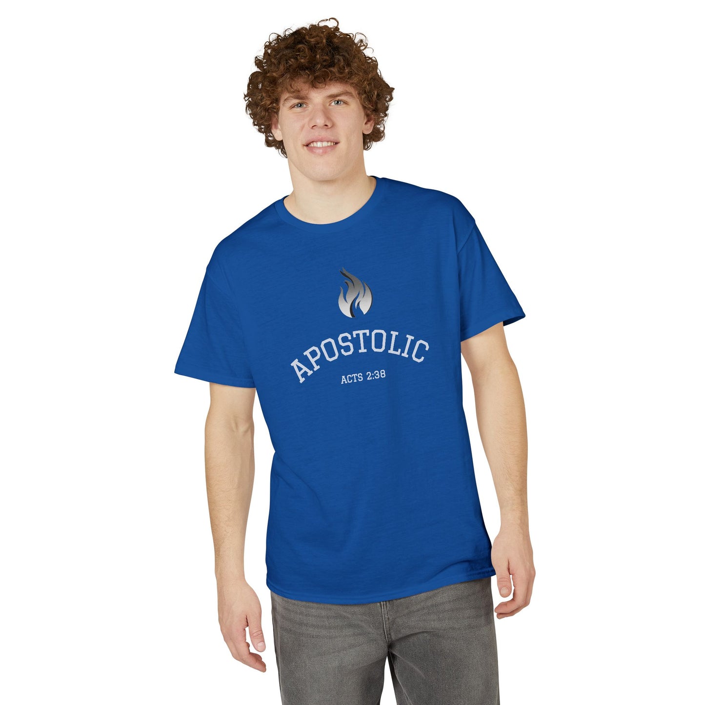 Apostolic T-Shirt - Acts 2:38 Flame Graphic Christian Tee