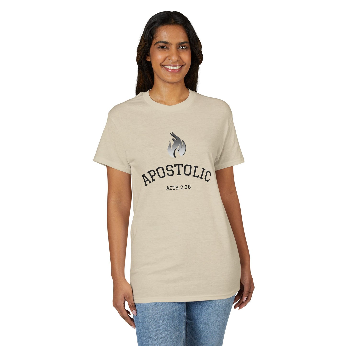 Apostolic T-Shirt - Acts 2:38 Flame Graphic Christian Tee