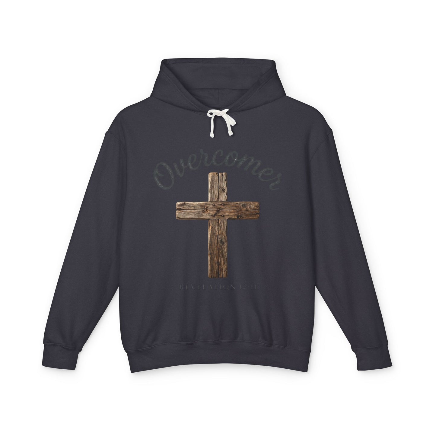 Overcomer Cross Hoodie — Revelation 12:11 Christian Hoodie