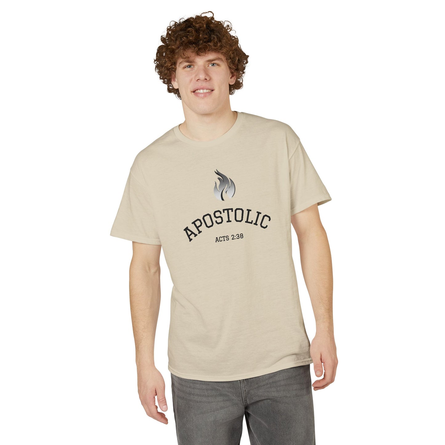 Apostolic T-Shirt - Acts 2:38 Flame Graphic Christian Tee