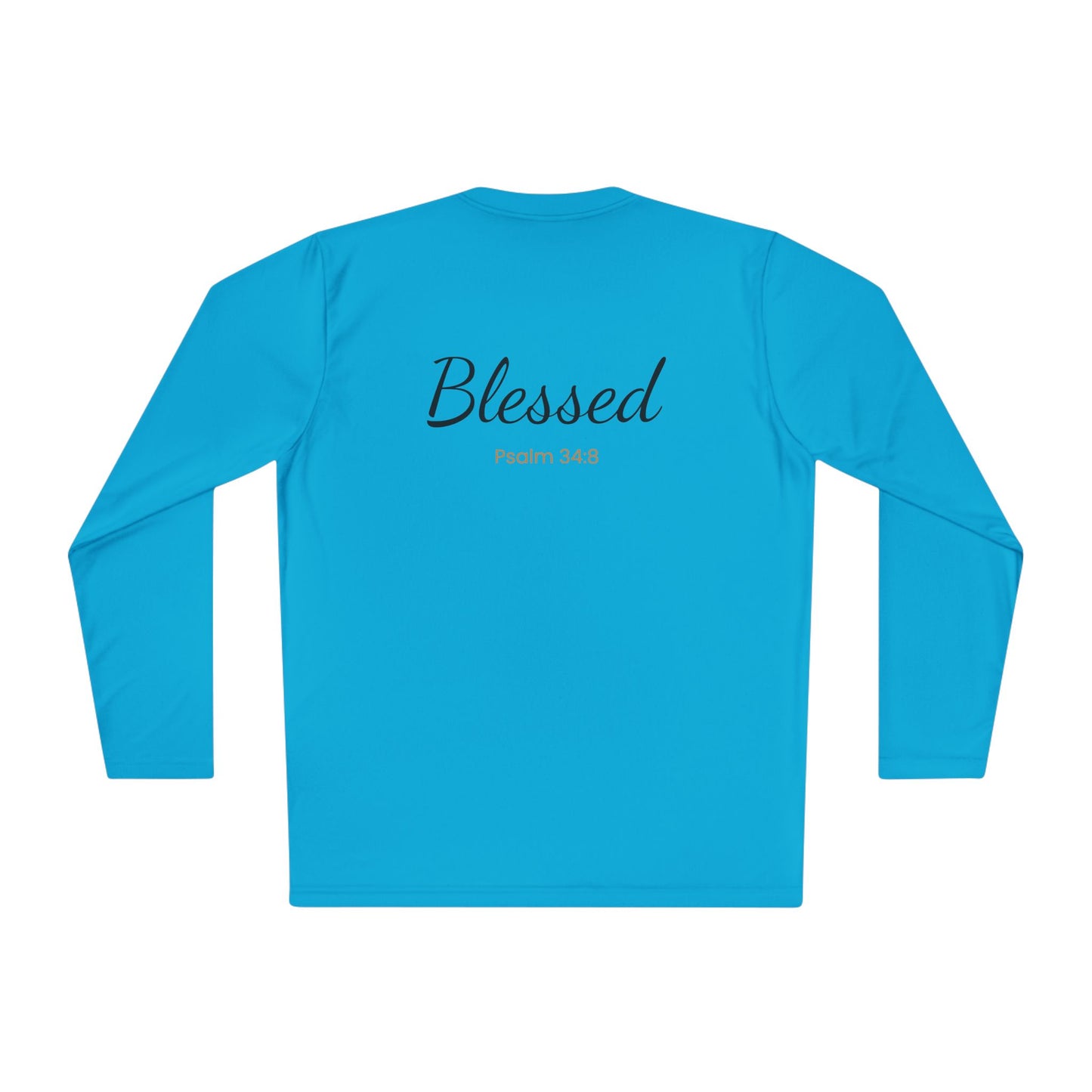 Blessed Long Sleeve Tee — "Blessed" Psalm 34:8 Inspirational Christian Shirt