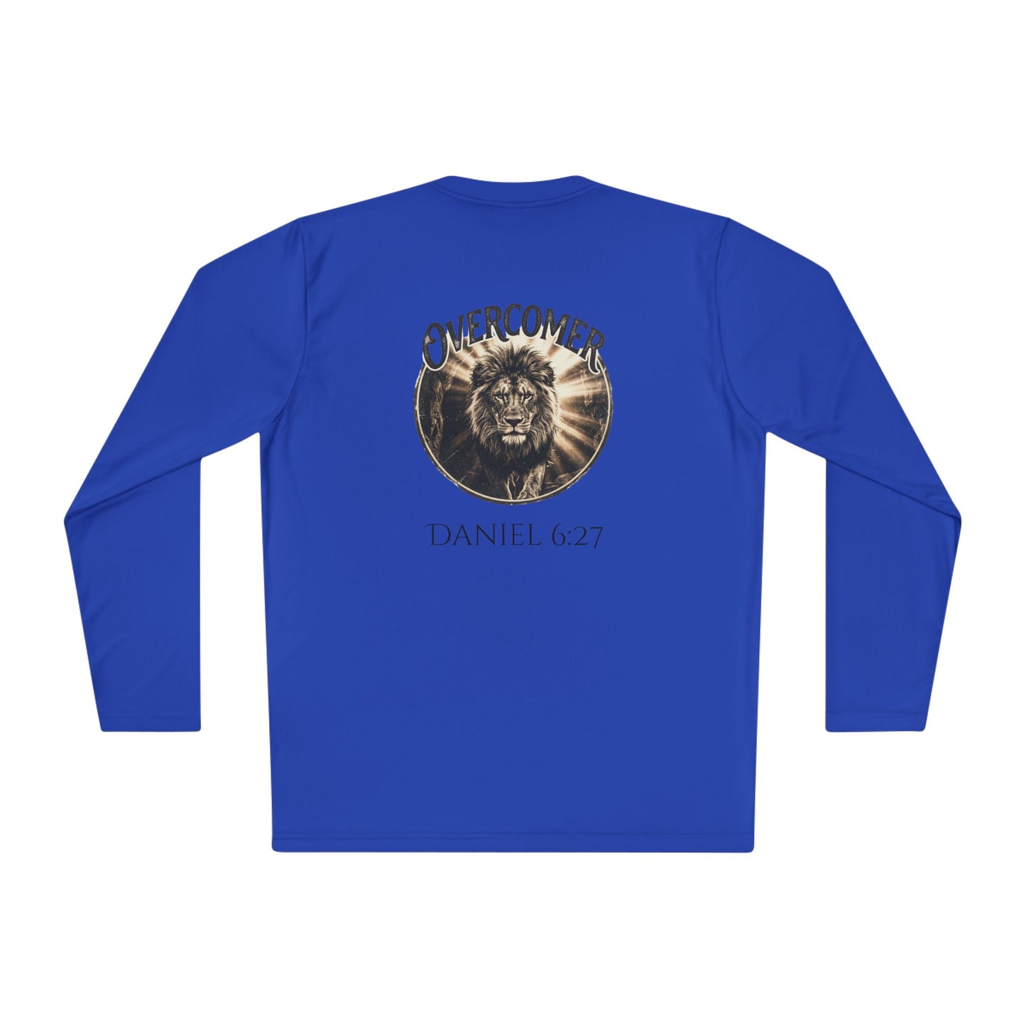Overcomer Long Sleeve Tee — Daniel 6:27