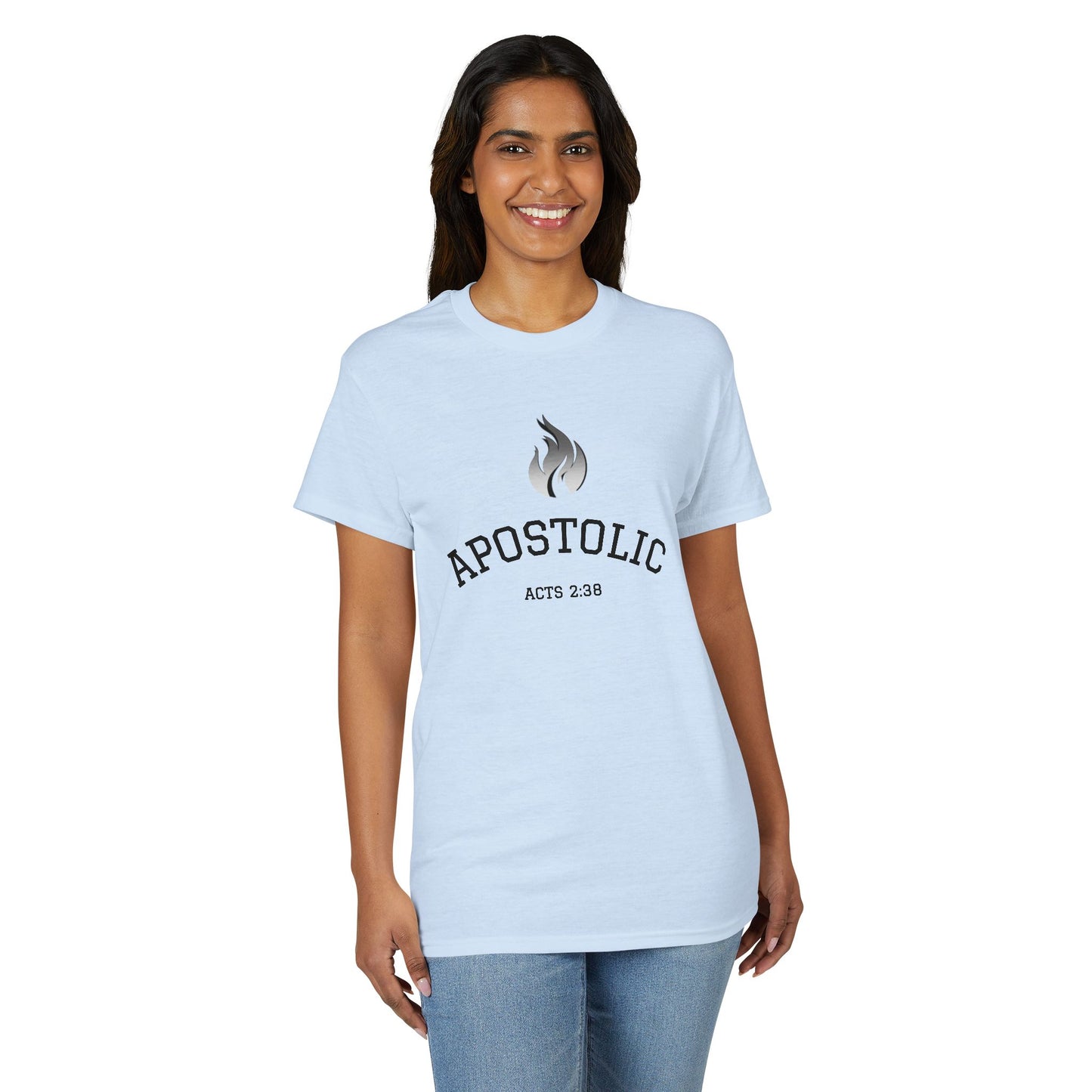 Apostolic T-Shirt - Acts 2:38 Flame Graphic Christian Tee