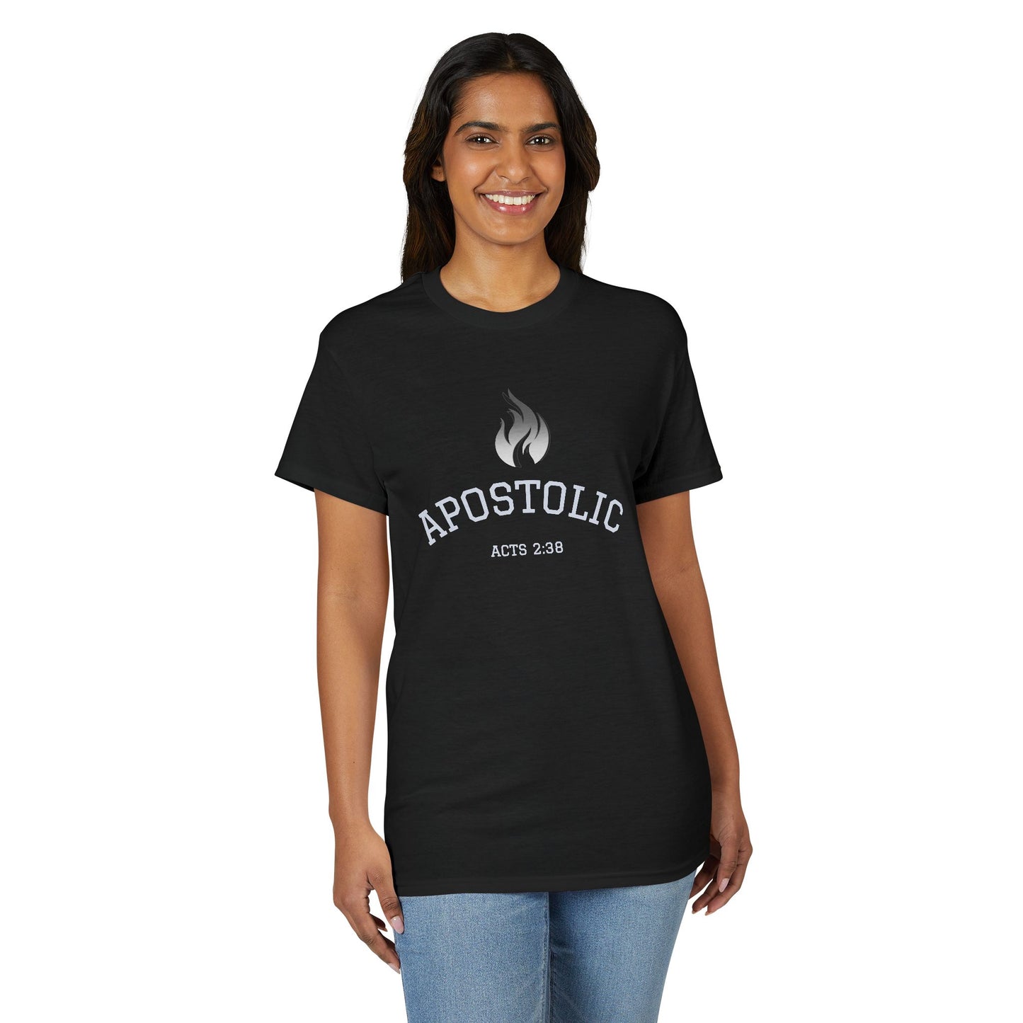 Apostolic T-Shirt - Acts 2:38 Flame Graphic Christian Tee