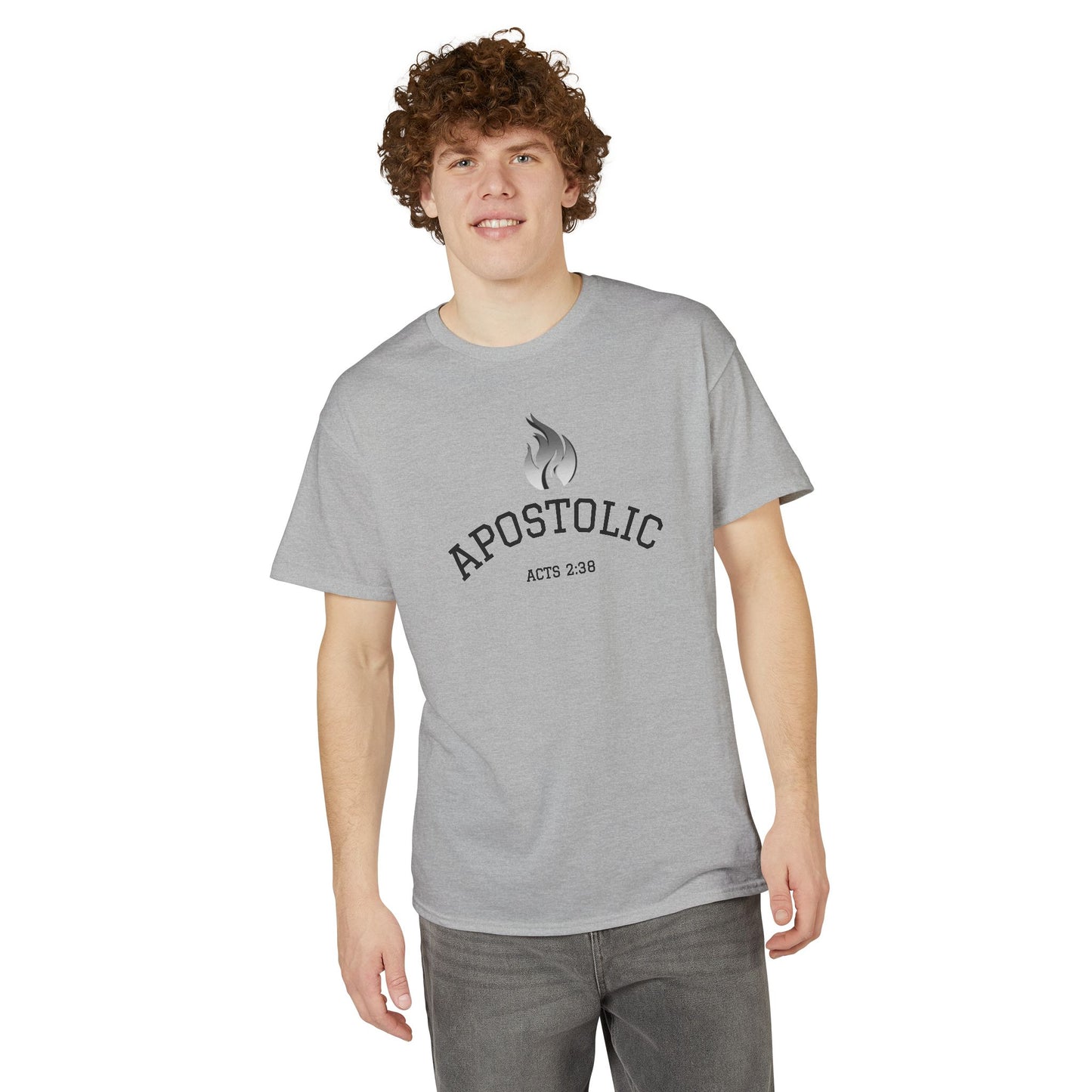 Apostolic T-Shirt - Acts 2:38 Flame Graphic Christian Tee