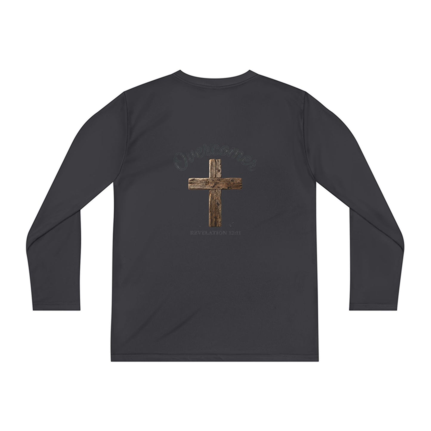 Overcomer Revelation 12:11 Youth Long Sleeve Competitor Tee