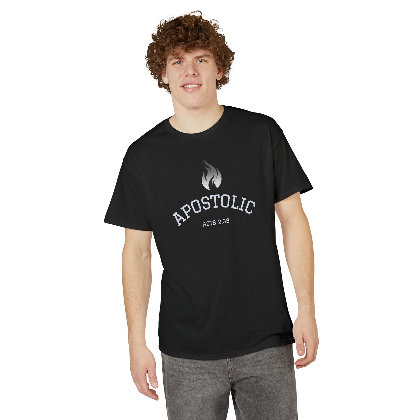 Apostolic T-Shirt - Acts 2:38 Flame Graphic Christian Tee