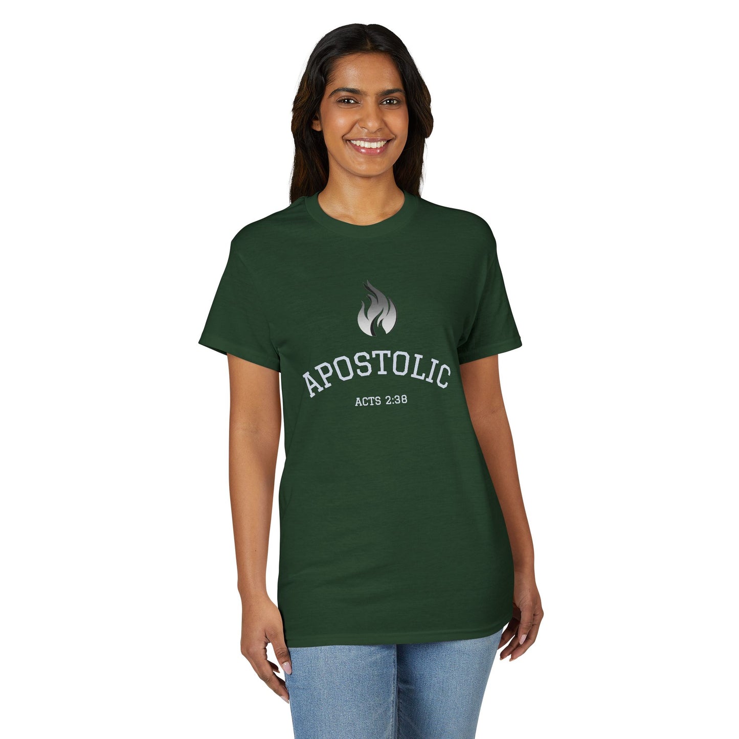 Apostolic T-Shirt - Acts 2:38 Flame Graphic Christian Tee