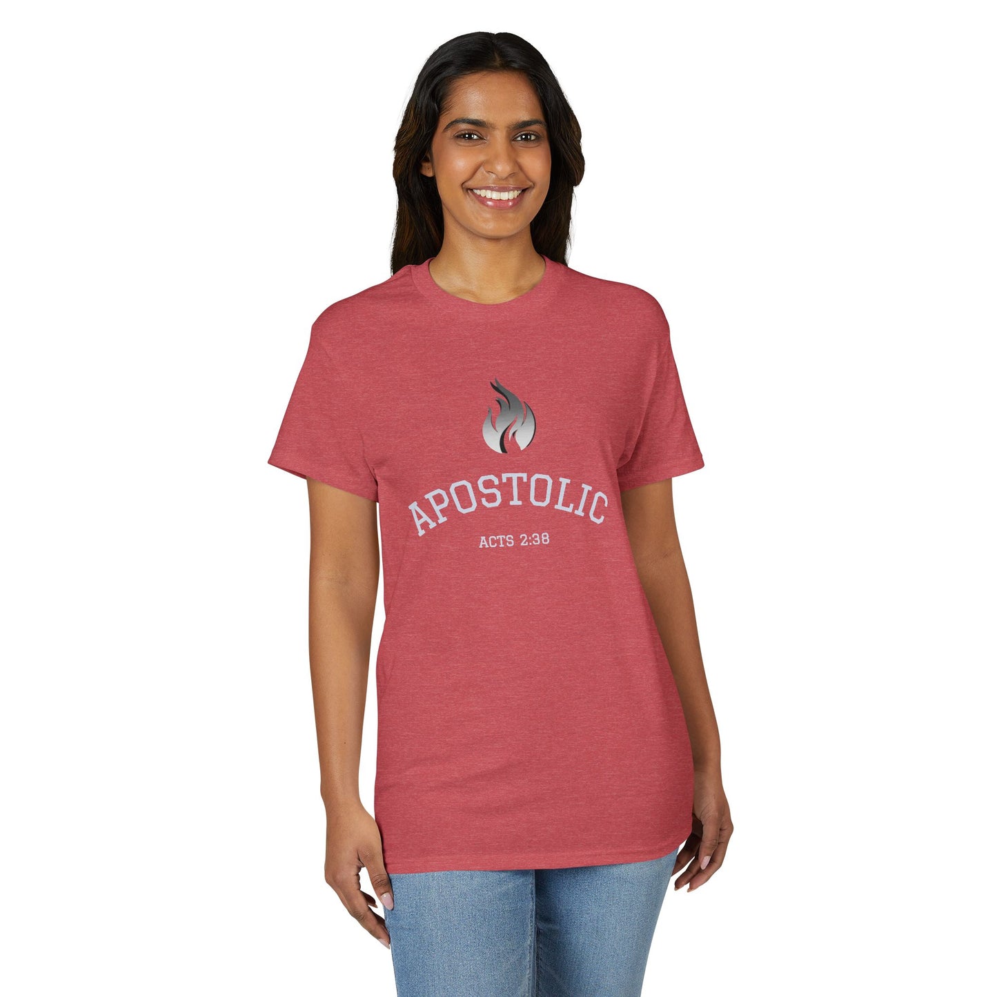 Apostolic T-Shirt - Acts 2:38 Flame Graphic Christian Tee