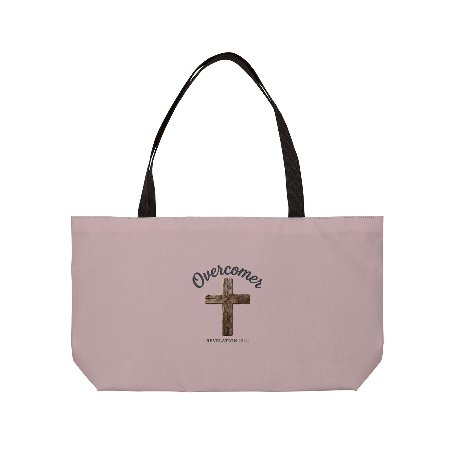 Overcomer Cross Weekender Tote Bag — Inspirational Christian Travel Bag