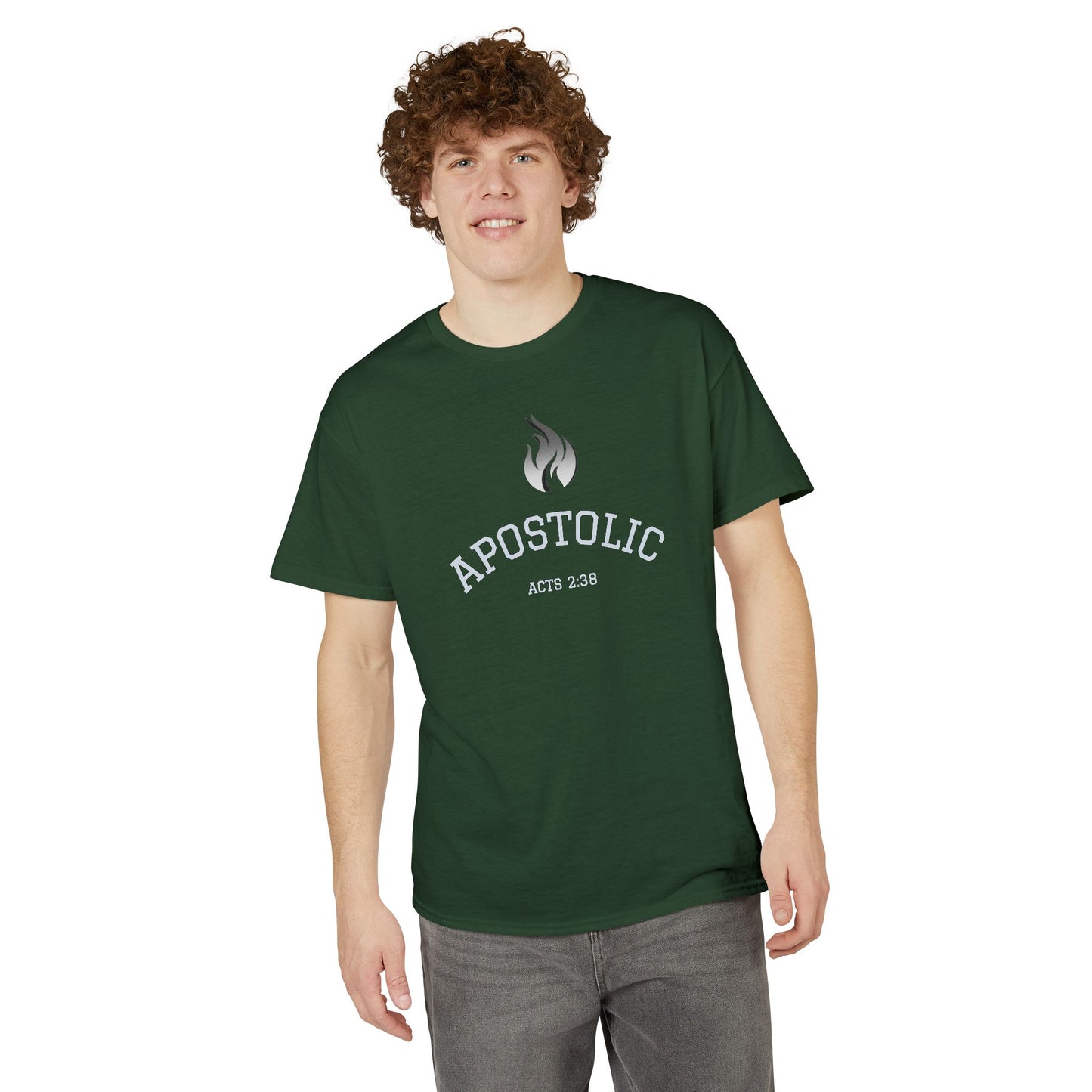 Apostolic T-Shirt - Acts 2:38 Flame Graphic Christian Tee