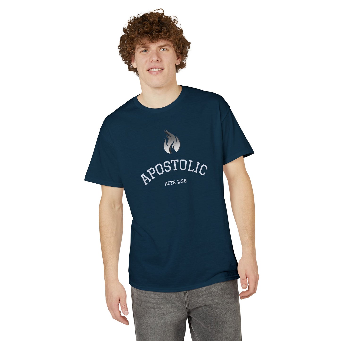 Apostolic T-Shirt - Acts 2:38 Flame Graphic Christian Tee
