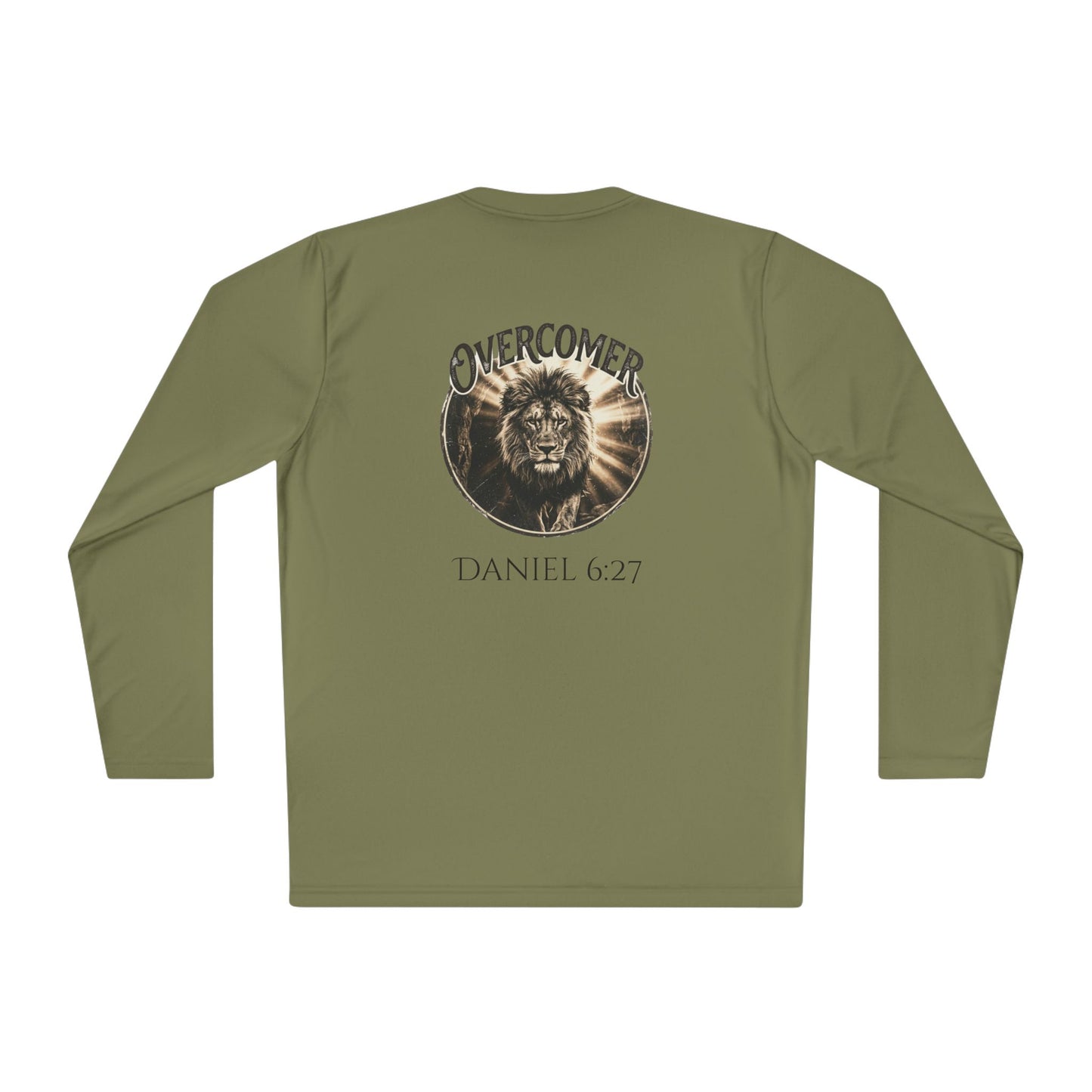 Overcomer Long Sleeve Tee — Daniel 6:27