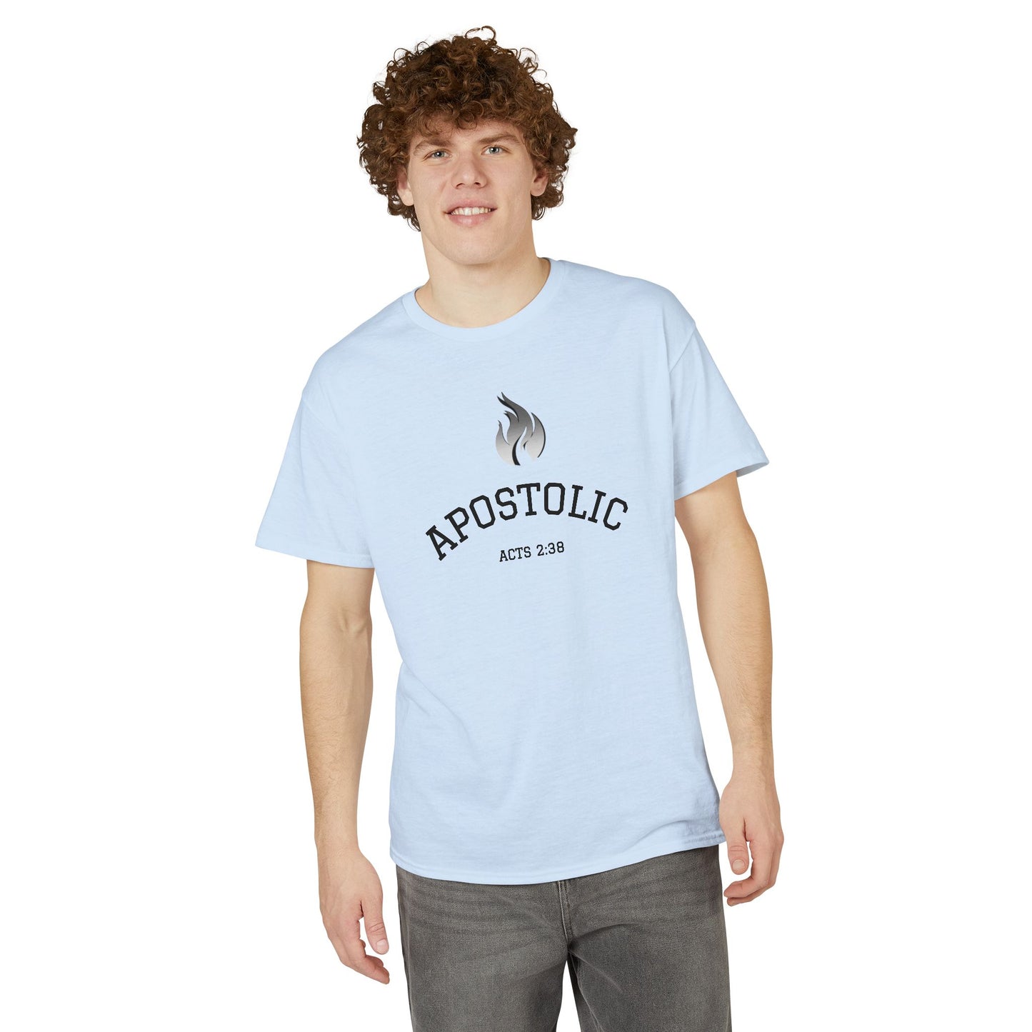 Apostolic T-Shirt - Acts 2:38 Flame Graphic Christian Tee