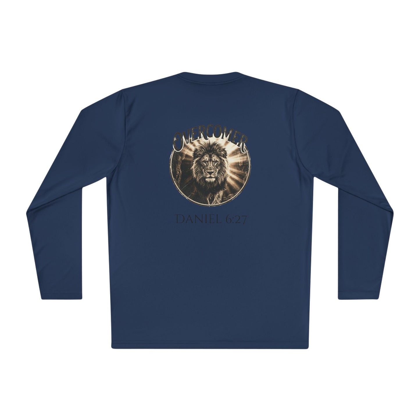 Overcomer Long Sleeve Tee — Daniel 6:27