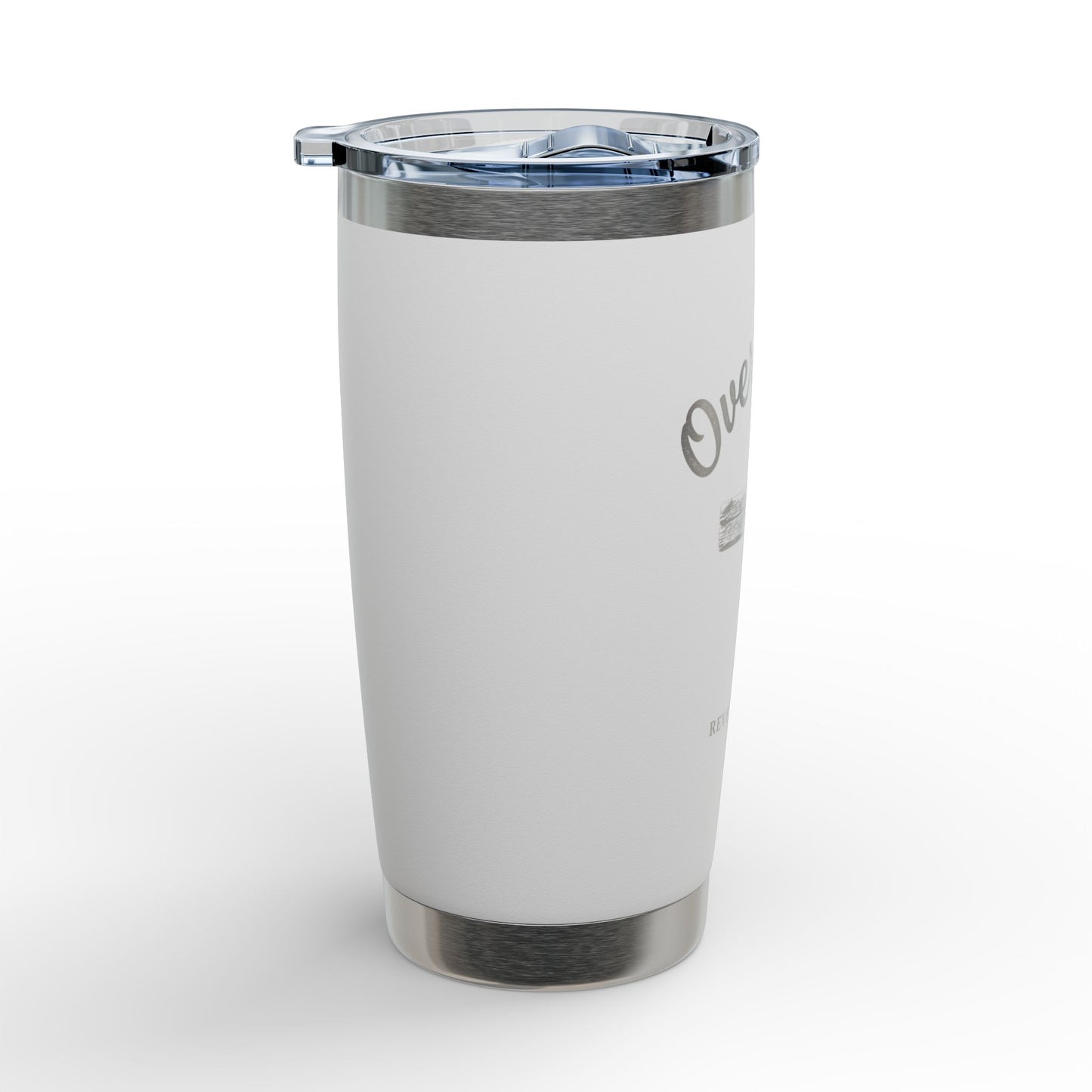 Overcomer Cross Engraved Tumbler – 20oz Inspirational Travel Mug (Revelation 12:11)