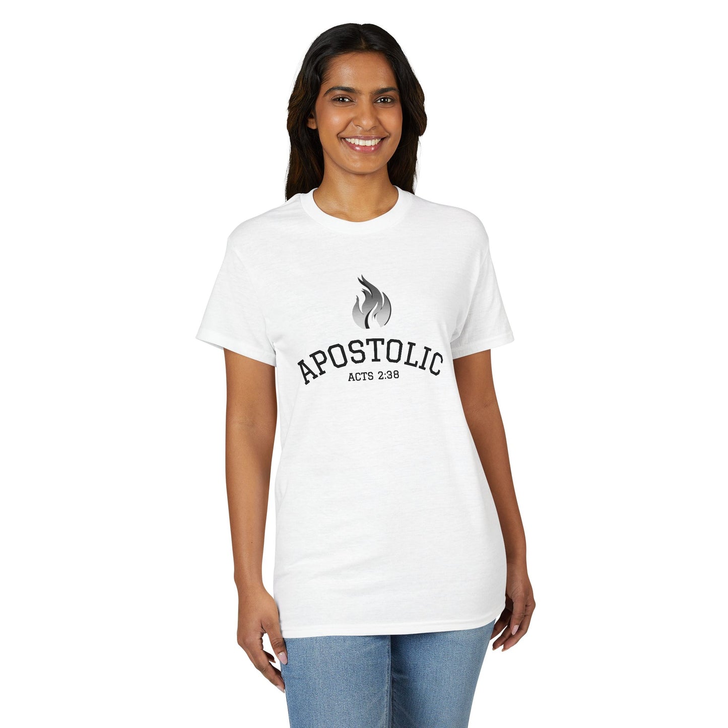 Apostolic T-Shirt - Acts 2:38 Flame Graphic Christian Tee