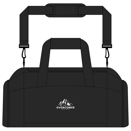 Overcomer Mountain Logo Gym Bag – Durable Athletic Duffel for Travel & Workouts