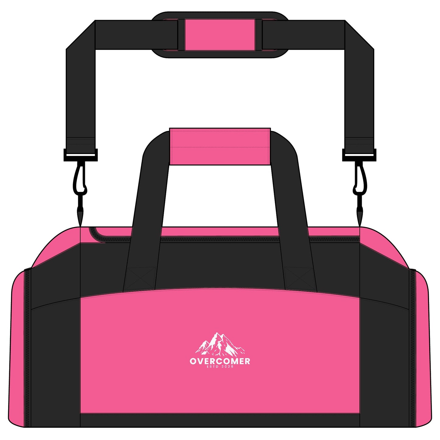 Overcomer Mountain Logo Gym Bag – Durable Athletic Duffel for Travel & Workouts