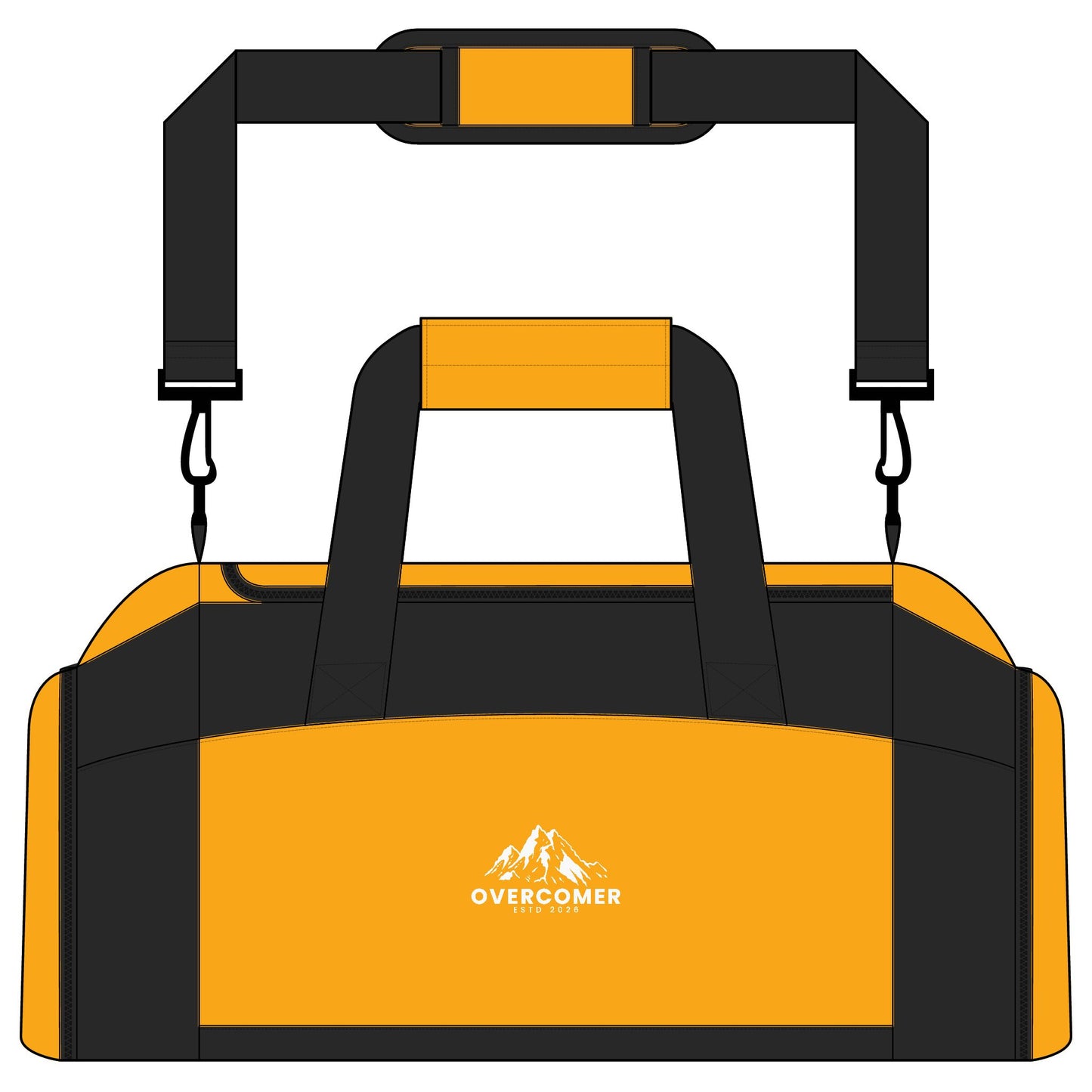 Overcomer Mountain Logo Gym Bag – Durable Athletic Duffel for Travel & Workouts