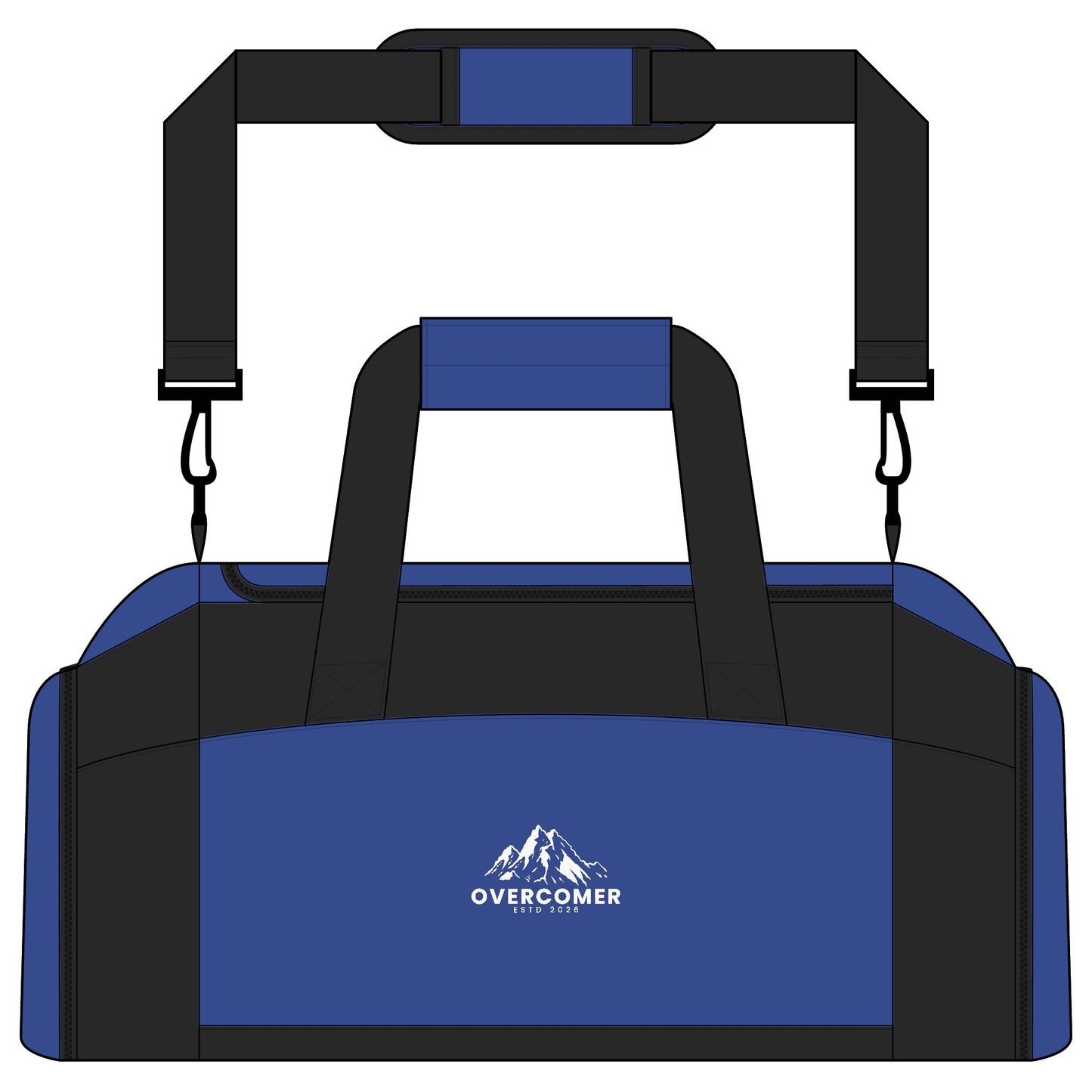 Overcomer Mountain Logo Gym Bag – Durable Athletic Duffel for Travel & Workouts