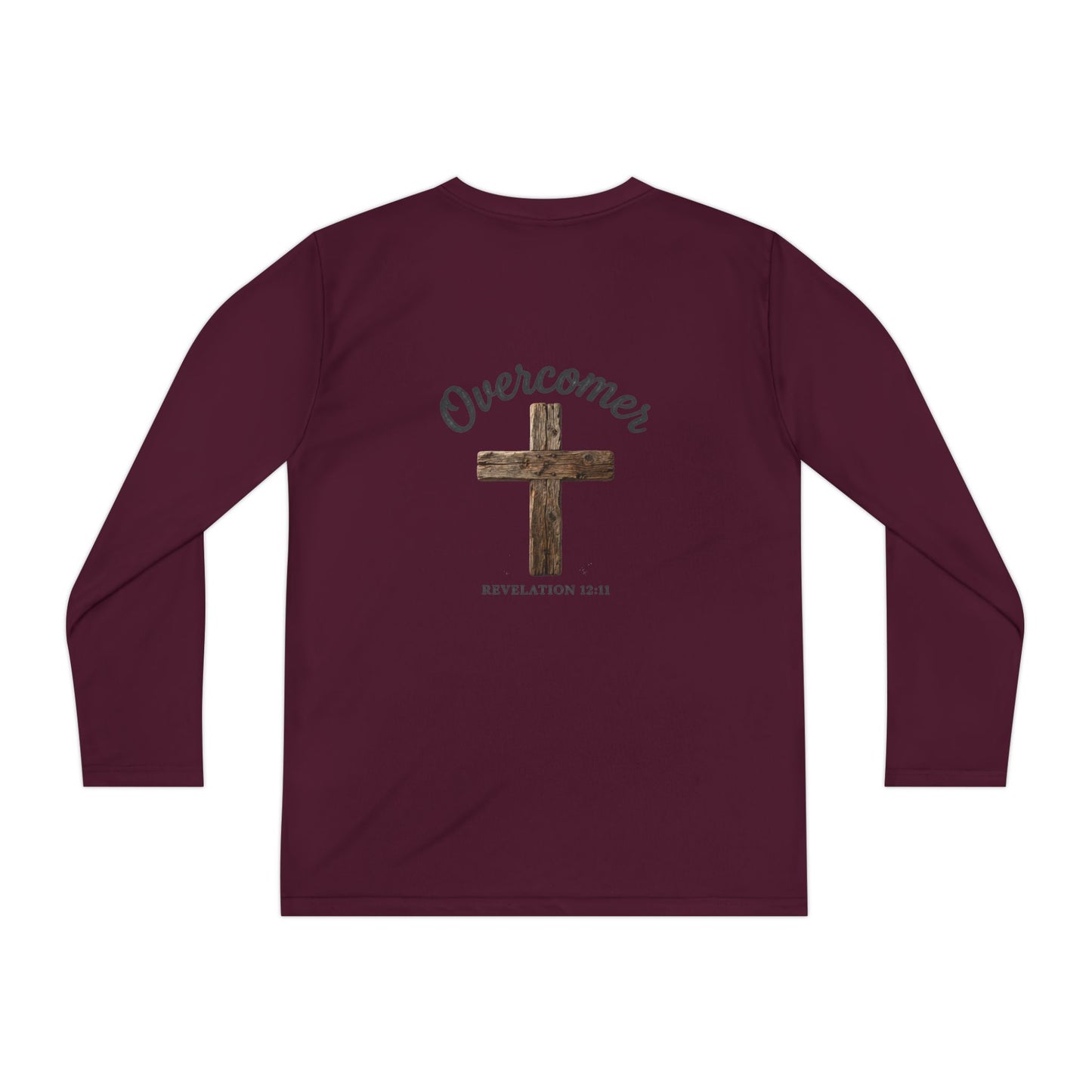 Overcomer Revelation 12:11 Youth Long Sleeve Competitor Tee