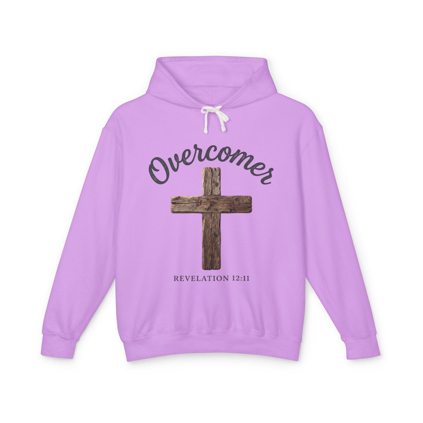 Overcomer Cross Hoodie — Revelation 12:11 Christian Hoodie