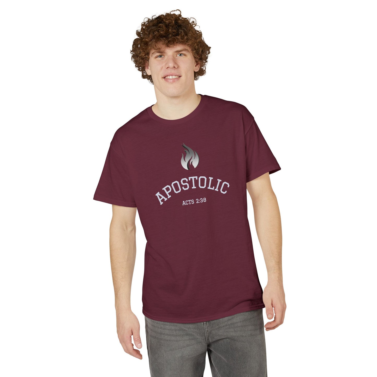 Apostolic T-Shirt - Acts 2:38 Flame Graphic Christian Tee