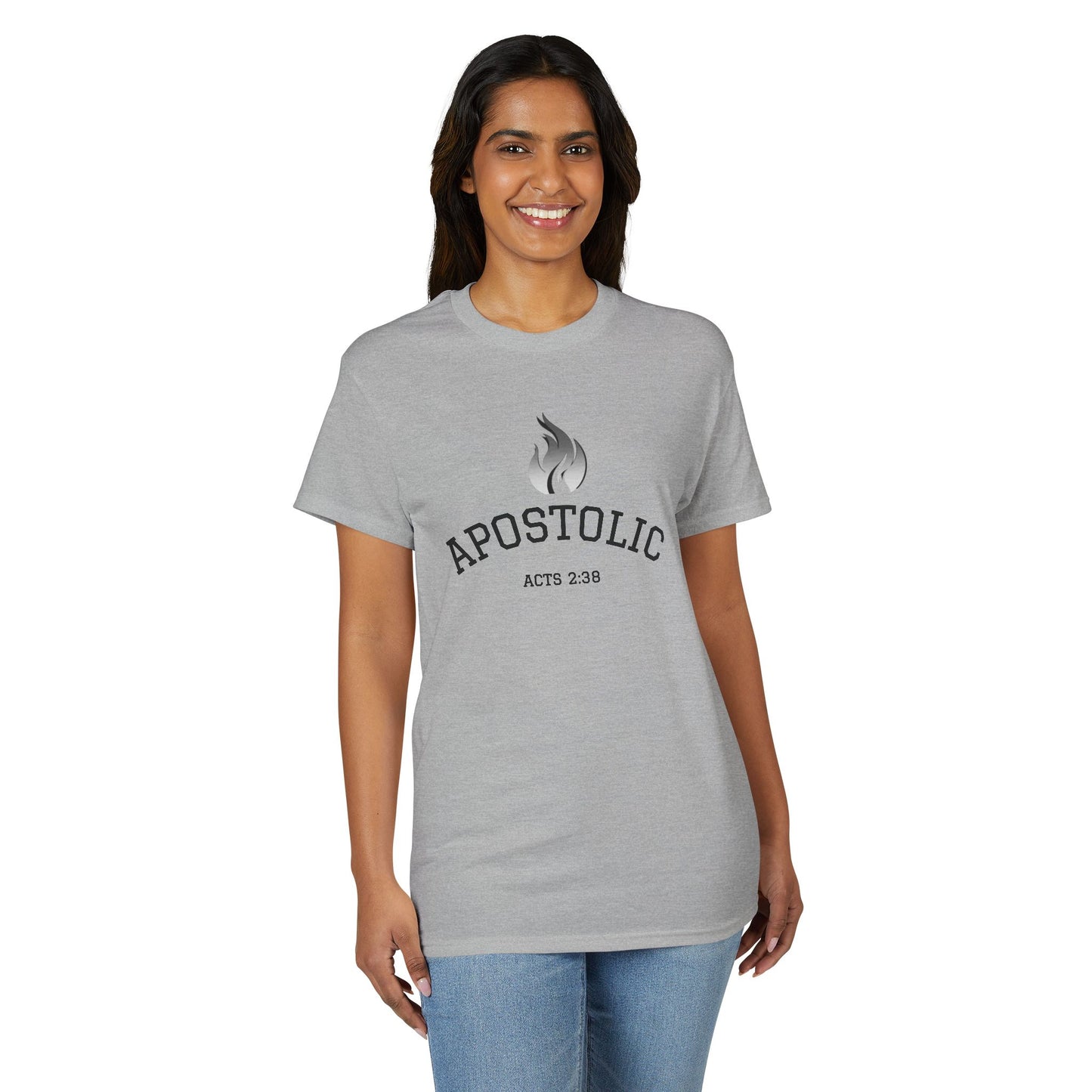 Apostolic T-Shirt - Acts 2:38 Flame Graphic Christian Tee