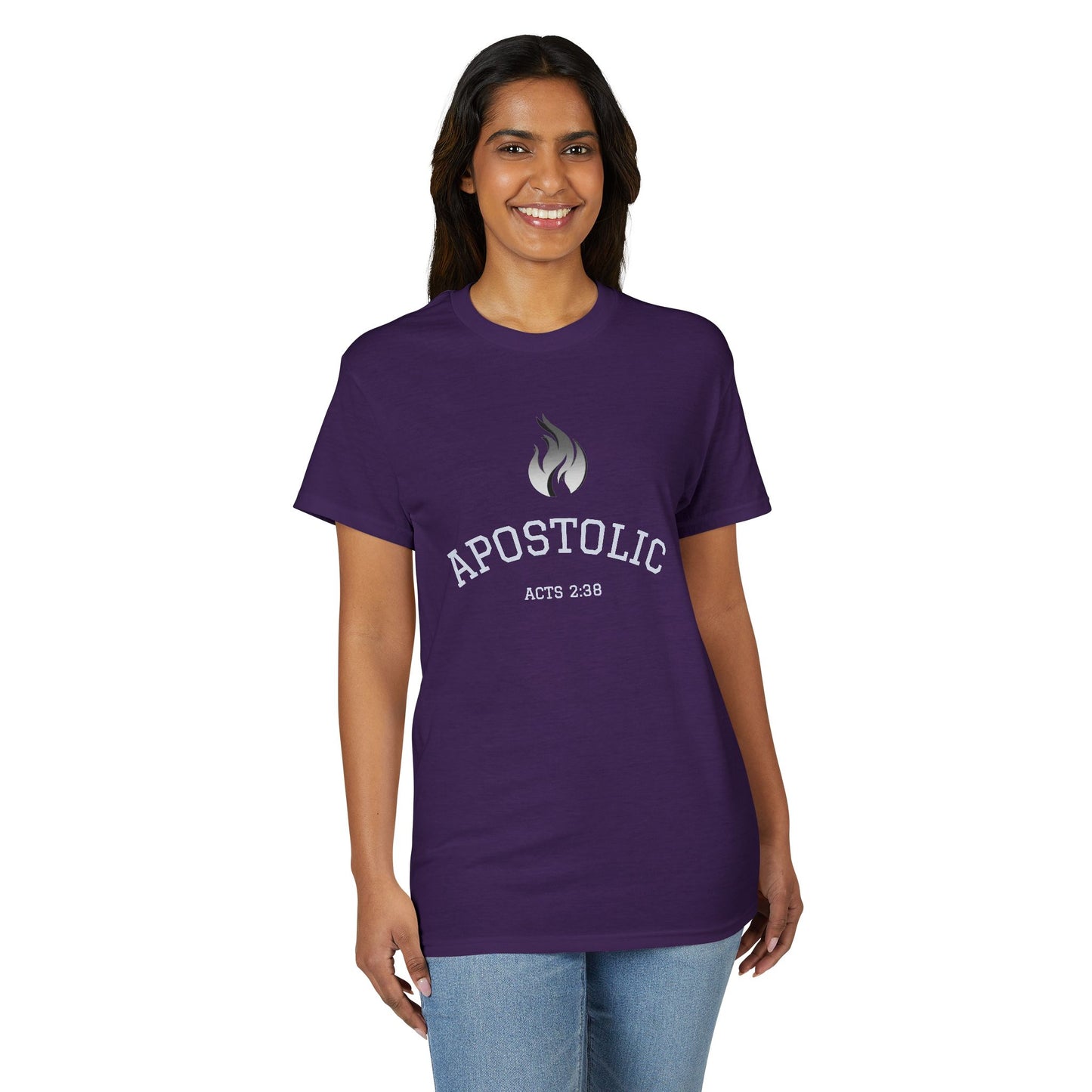 Apostolic T-Shirt - Acts 2:38 Flame Graphic Christian Tee