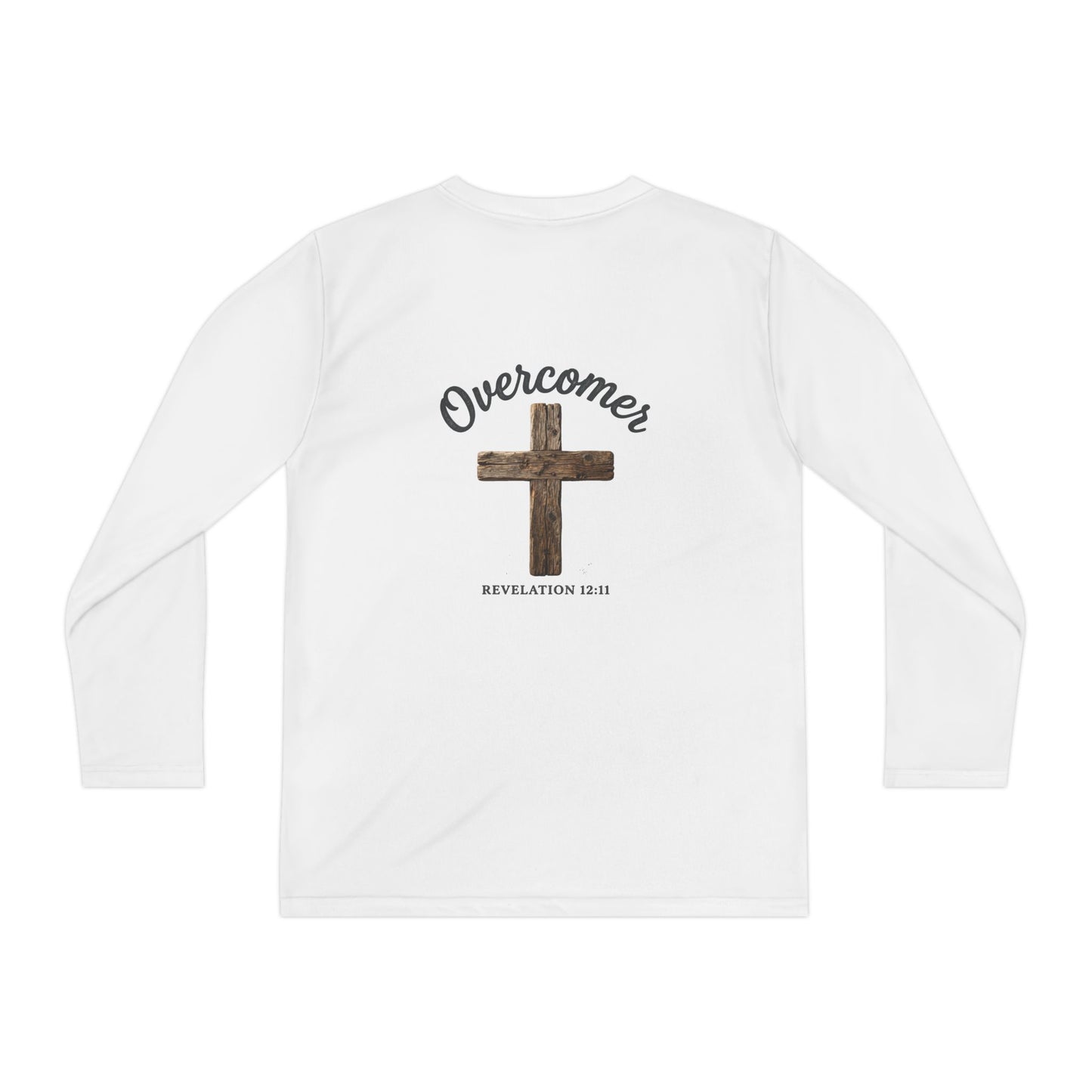 Overcomer Revelation 12:11 Youth Long Sleeve Competitor Tee