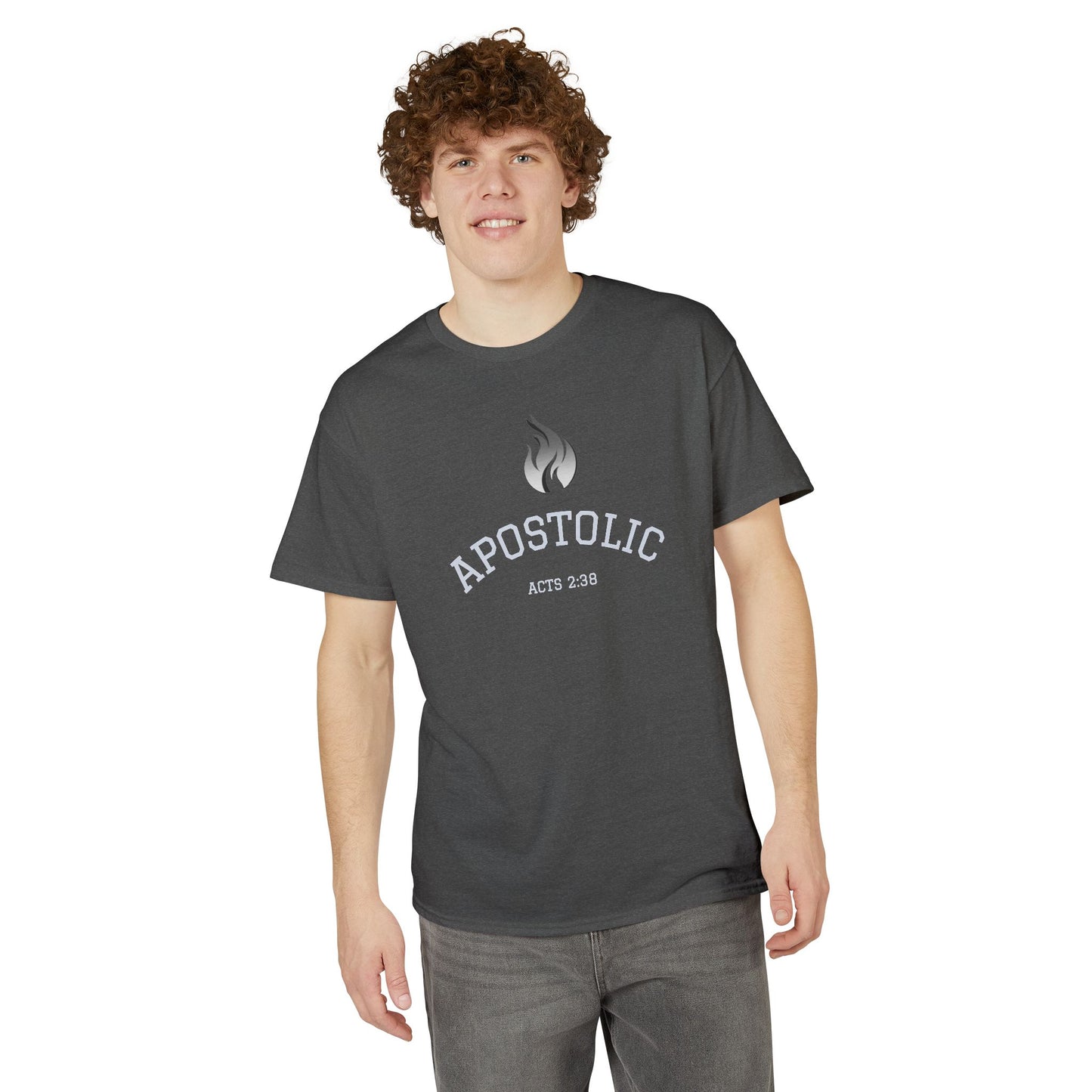 Apostolic T-Shirt - Acts 2:38 Flame Graphic Christian Tee