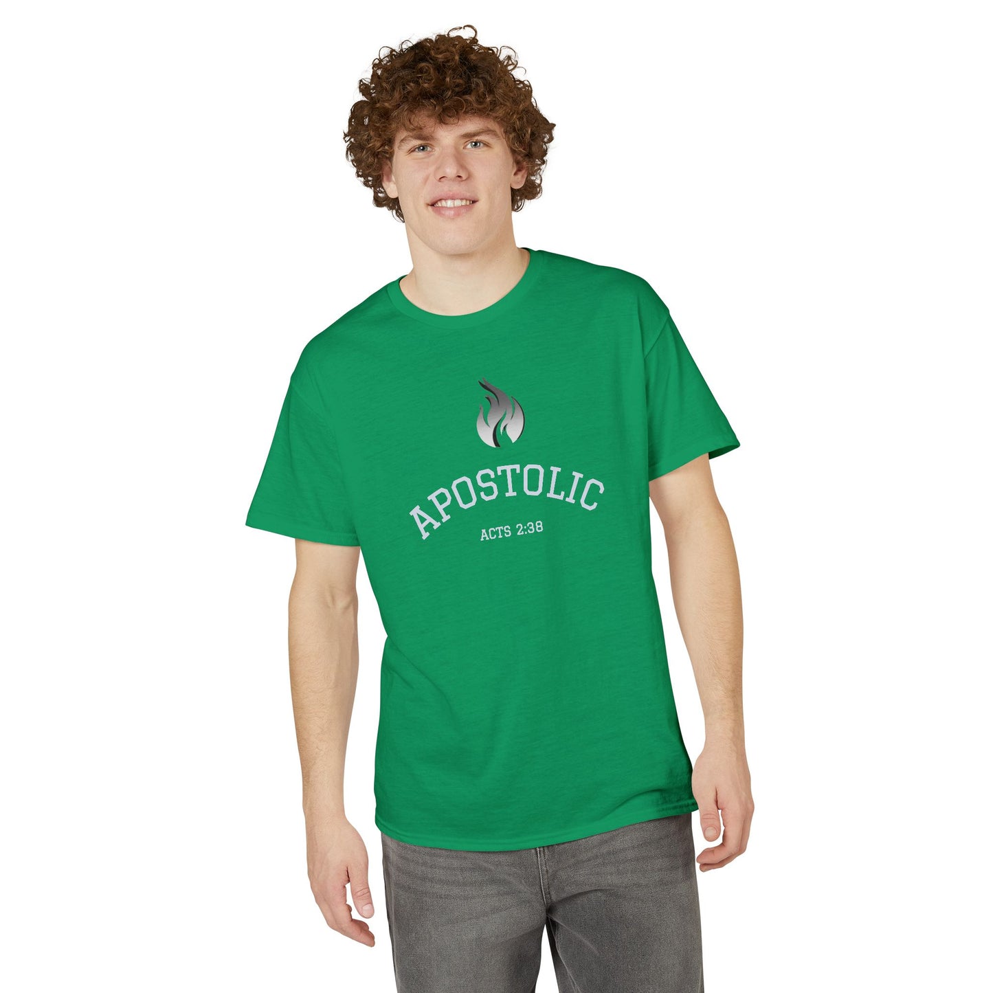 Apostolic T-Shirt - Acts 2:38 Flame Graphic Christian Tee