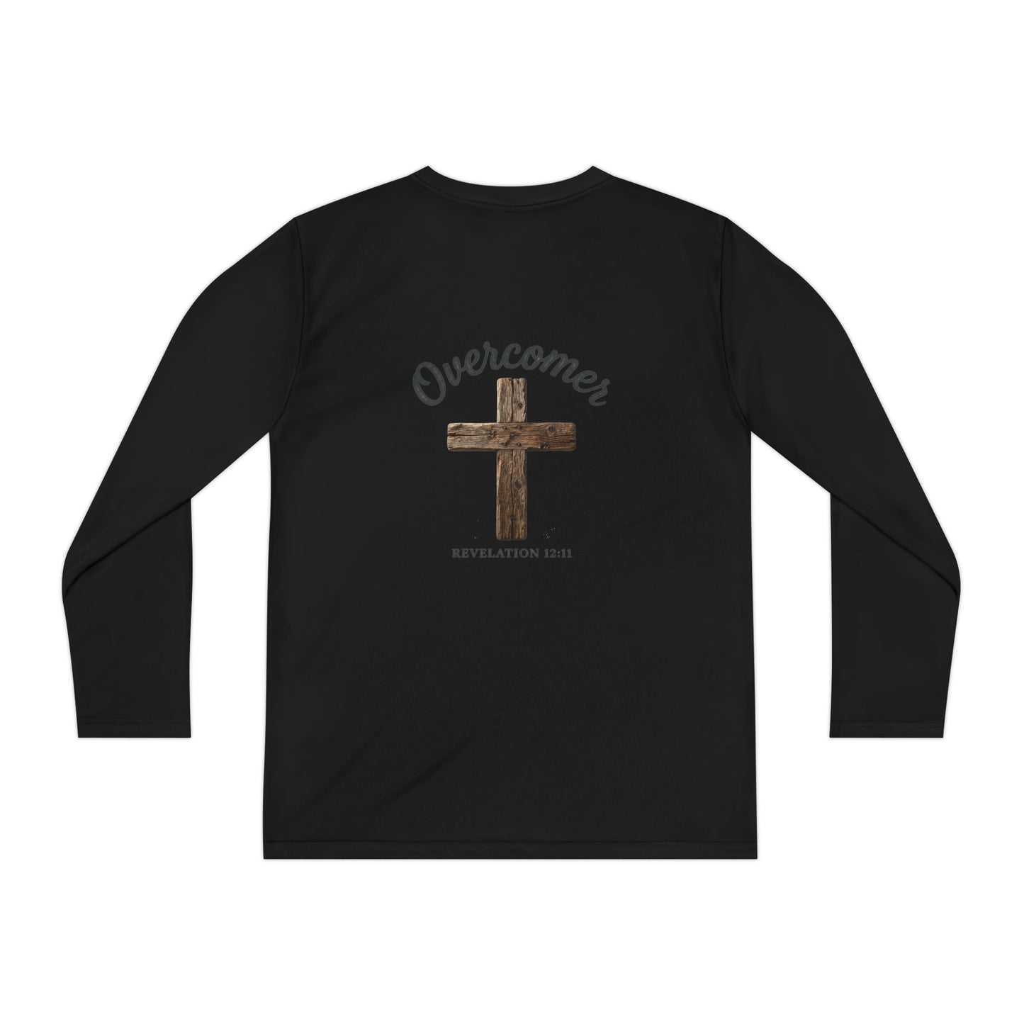 Overcomer Revelation 12:11 Youth Long Sleeve Competitor Tee
