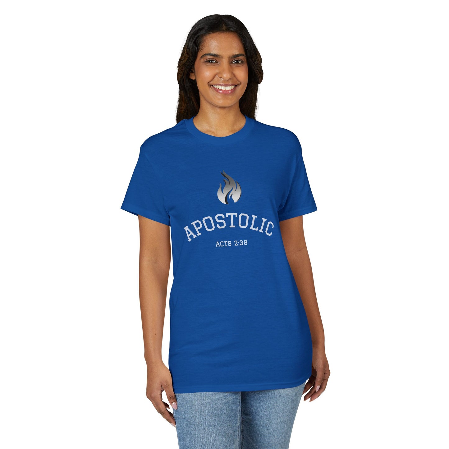 Apostolic T-Shirt - Acts 2:38 Flame Graphic Christian Tee